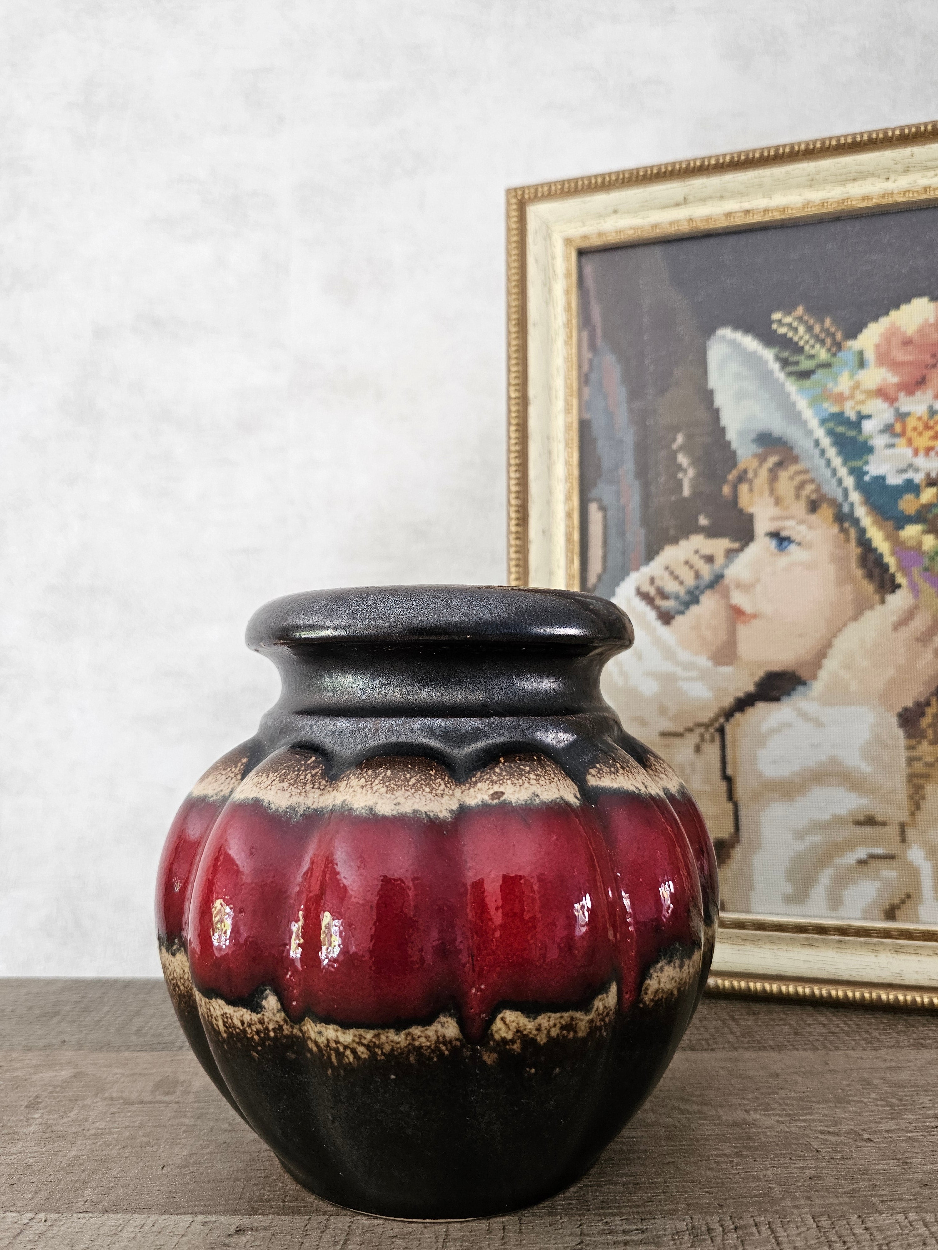 West Germany Scheurich vaas fat lava 292-16