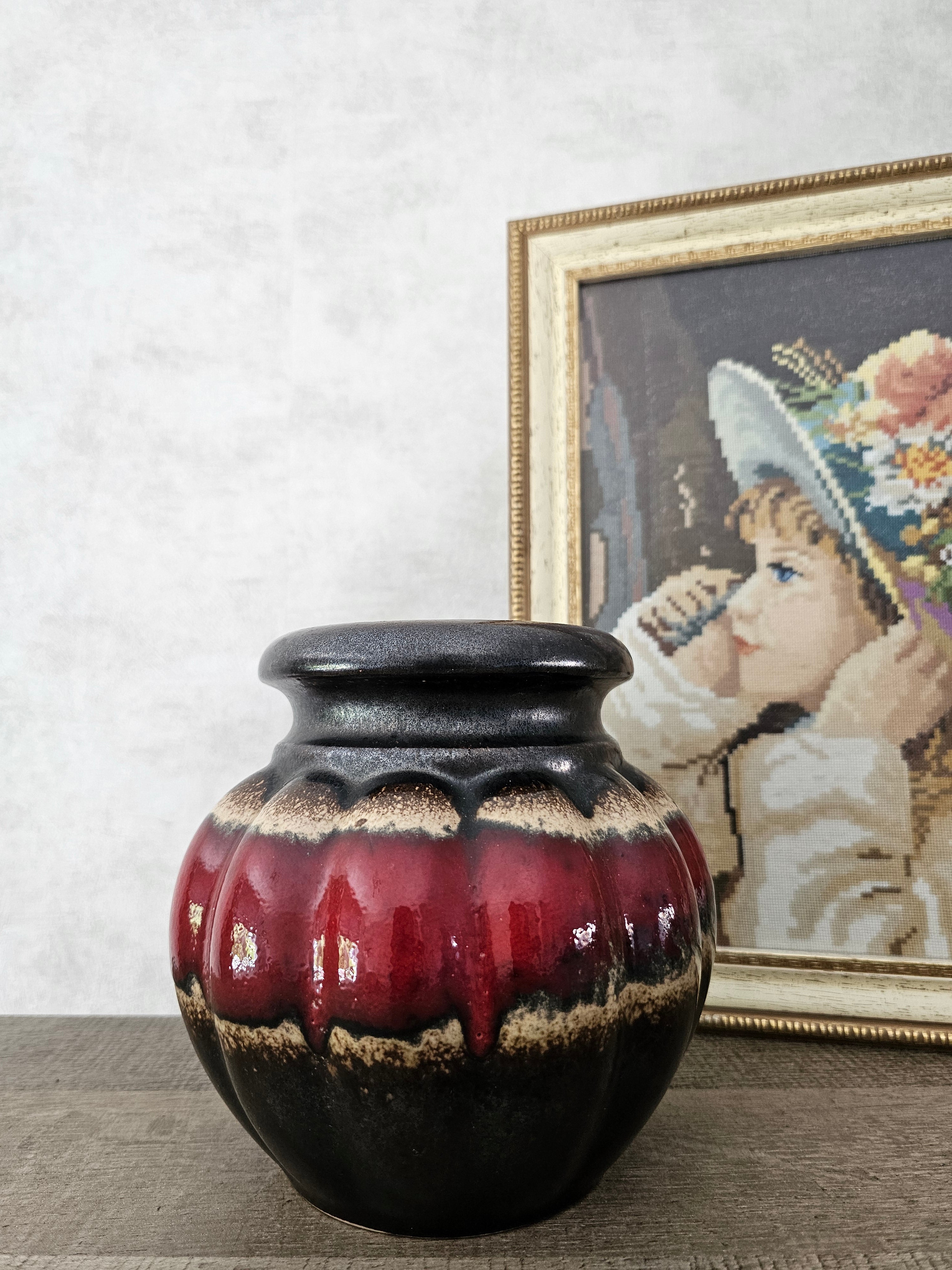 West Germany Scheurich vaas fat lava 292-16