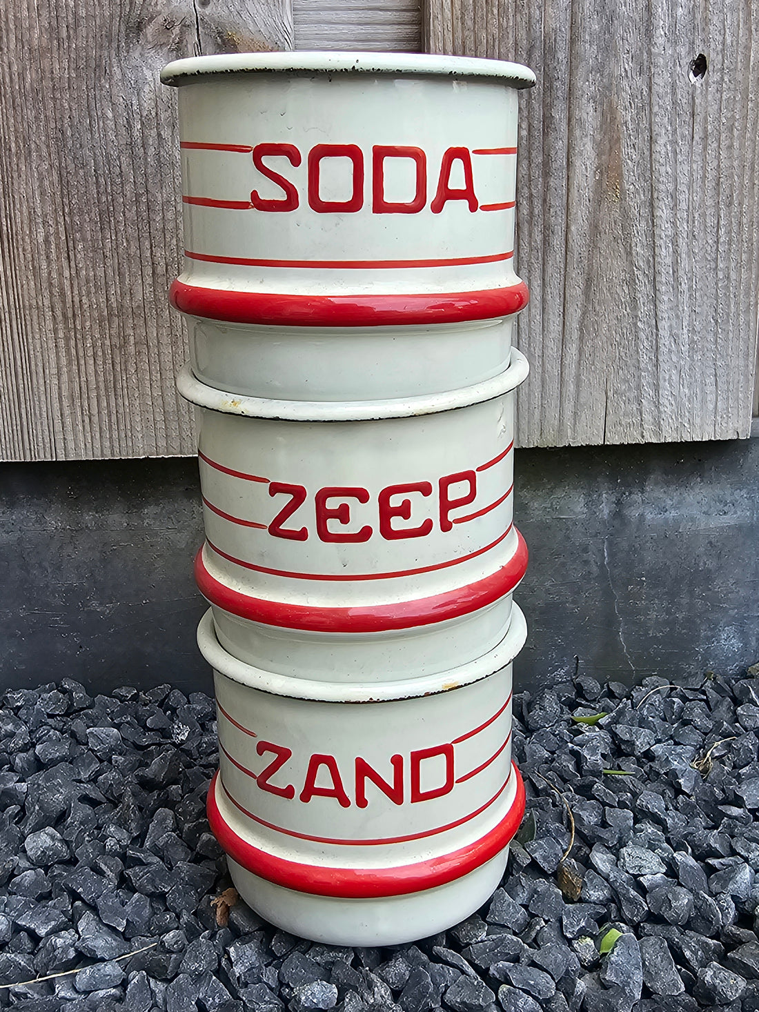 Emaille zand zeep soda bakjes
