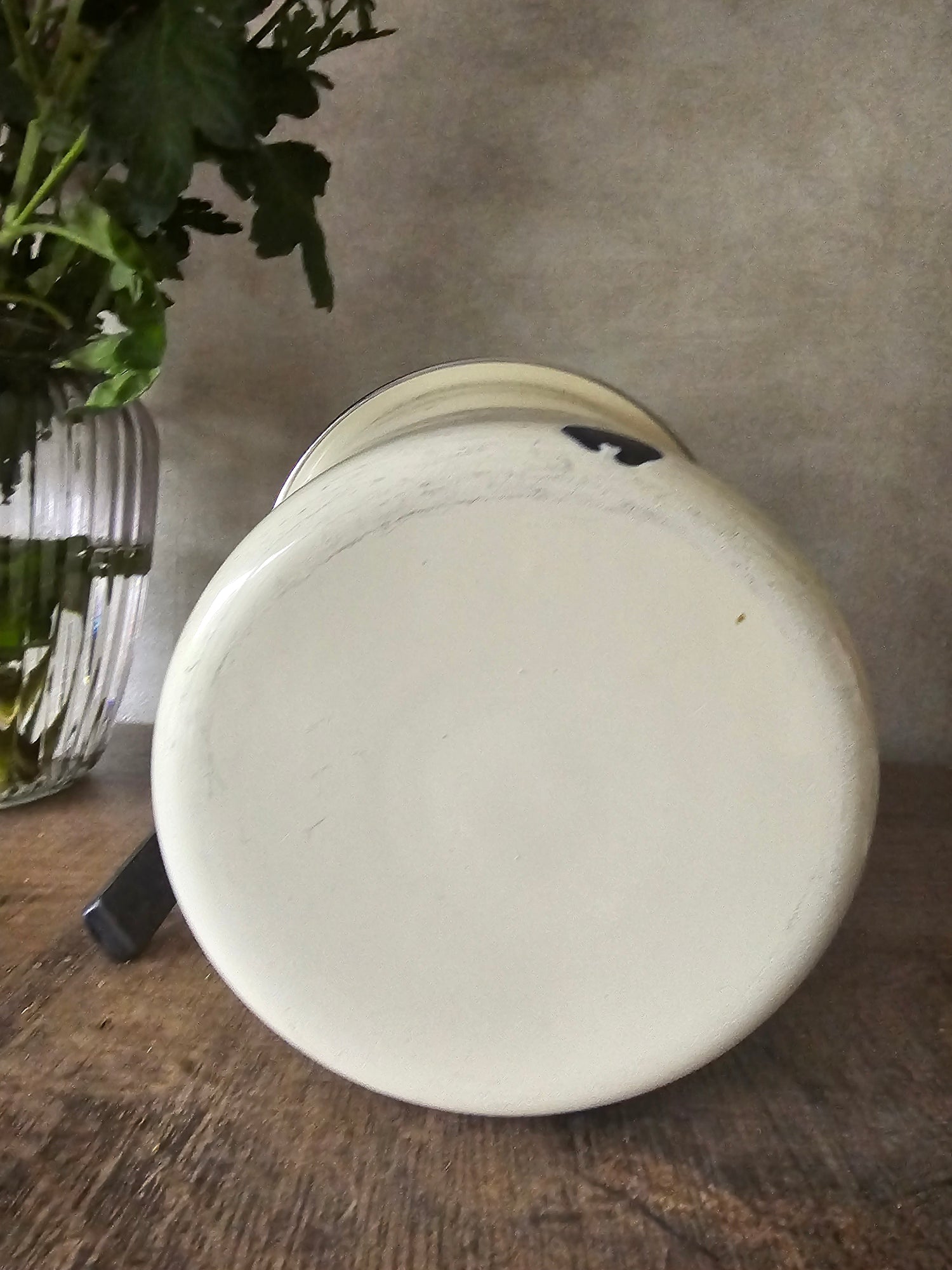 Emaille melk koker met deksel