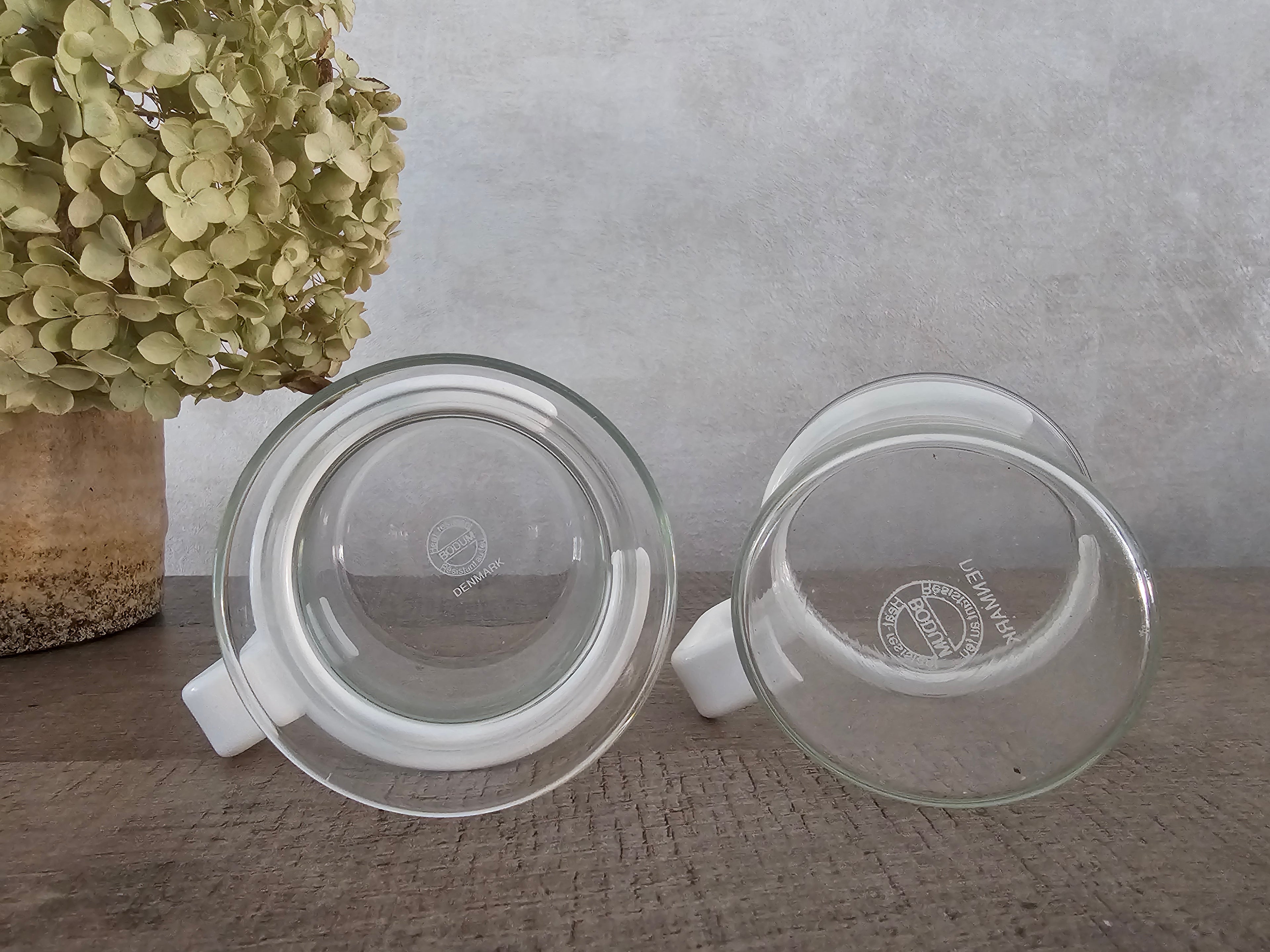 Bodum Denmark bistro koffie theeglazen witte houder