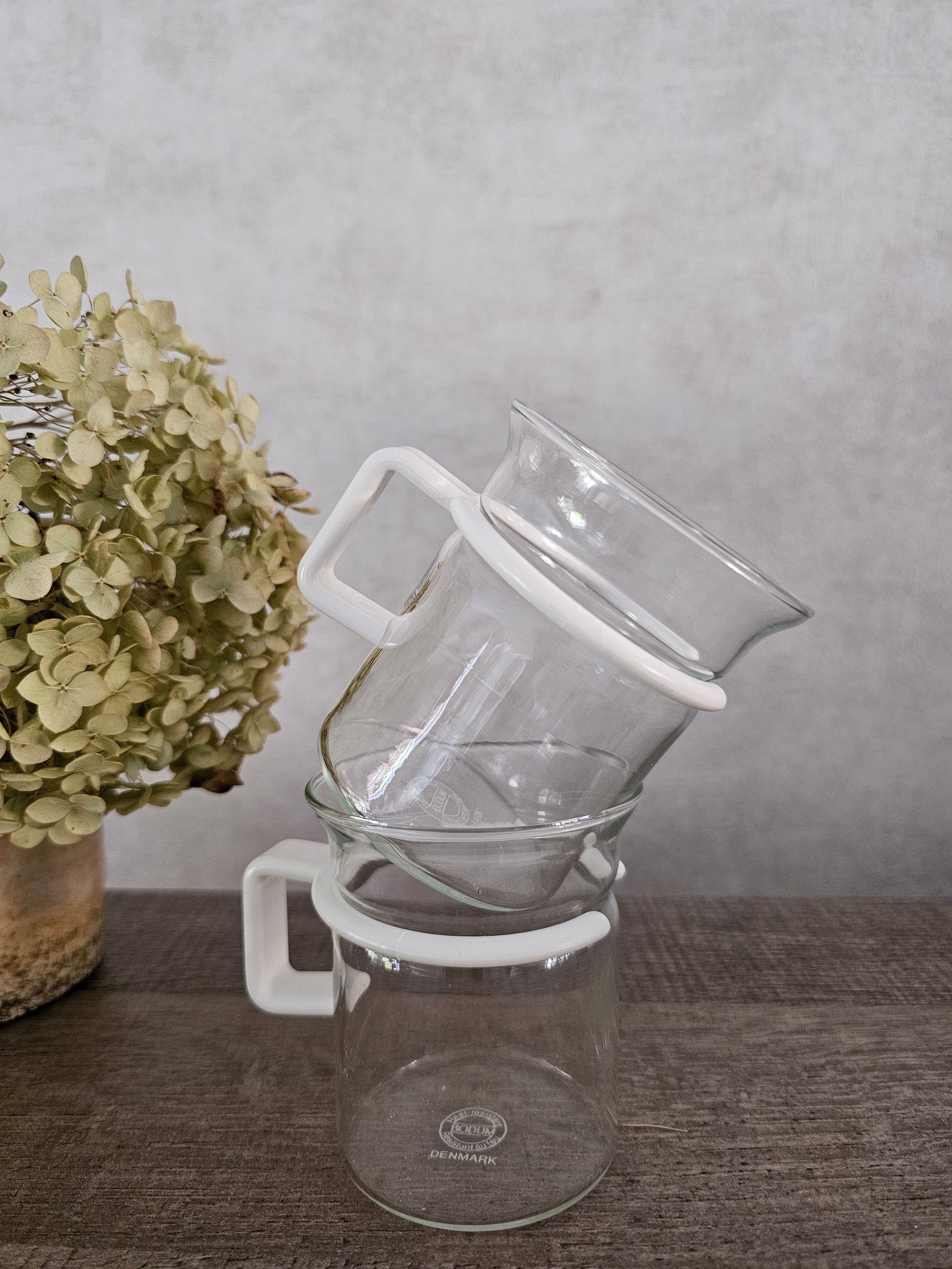 Bodum Denmark bistro koffie theeglazen witte houder