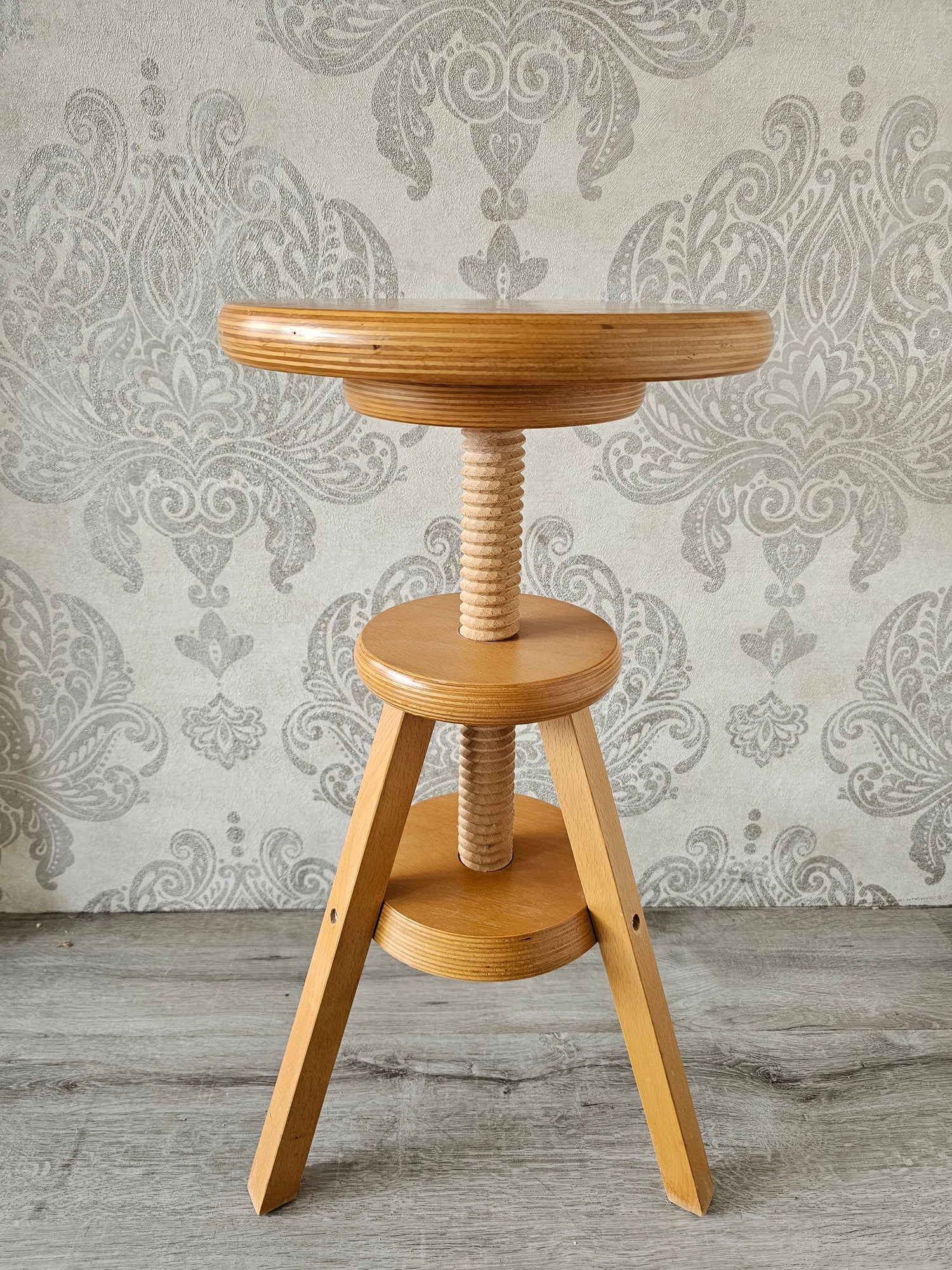 Houten draaikruk piano kruk