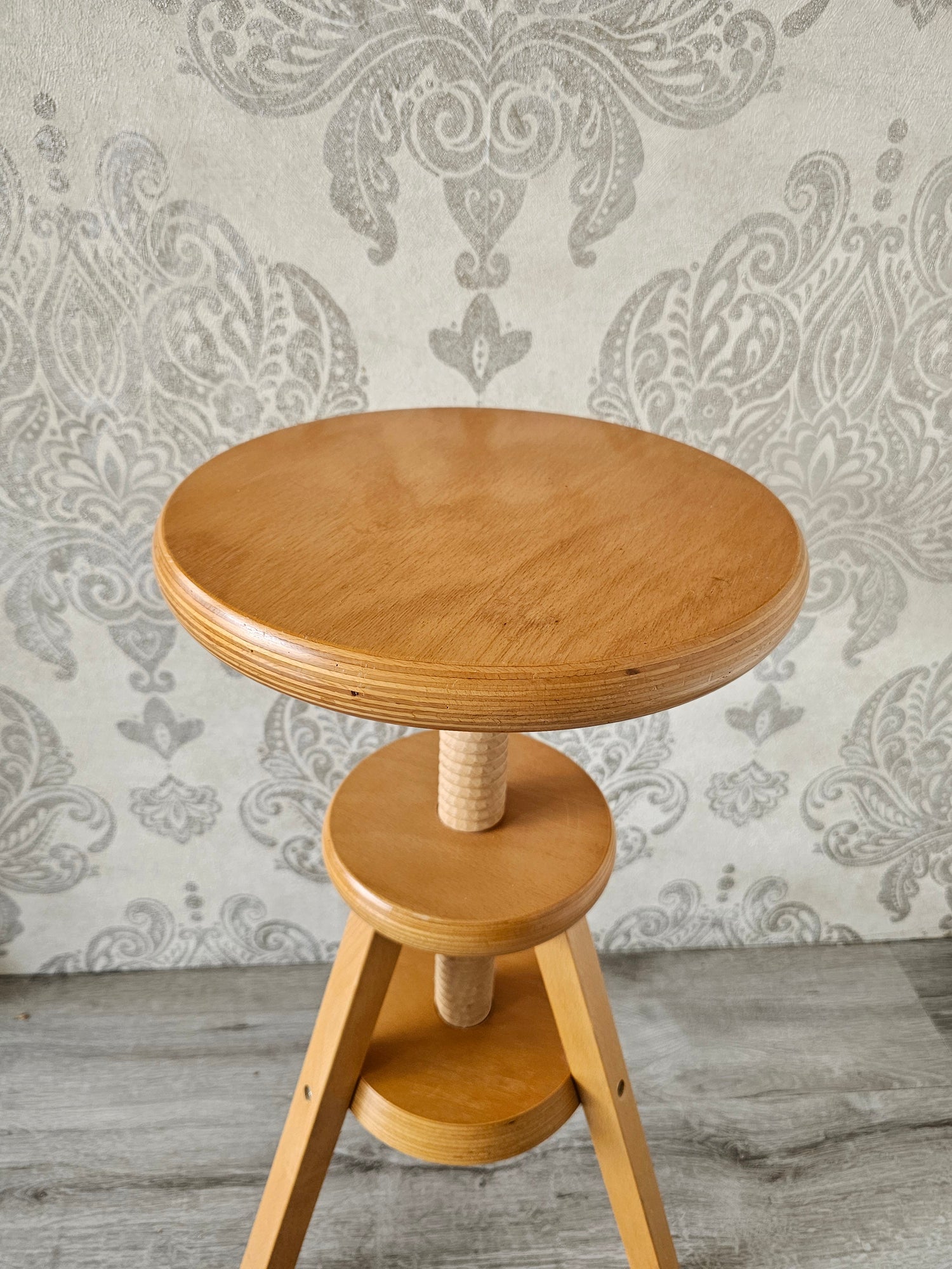 Houten draaikruk piano kruk