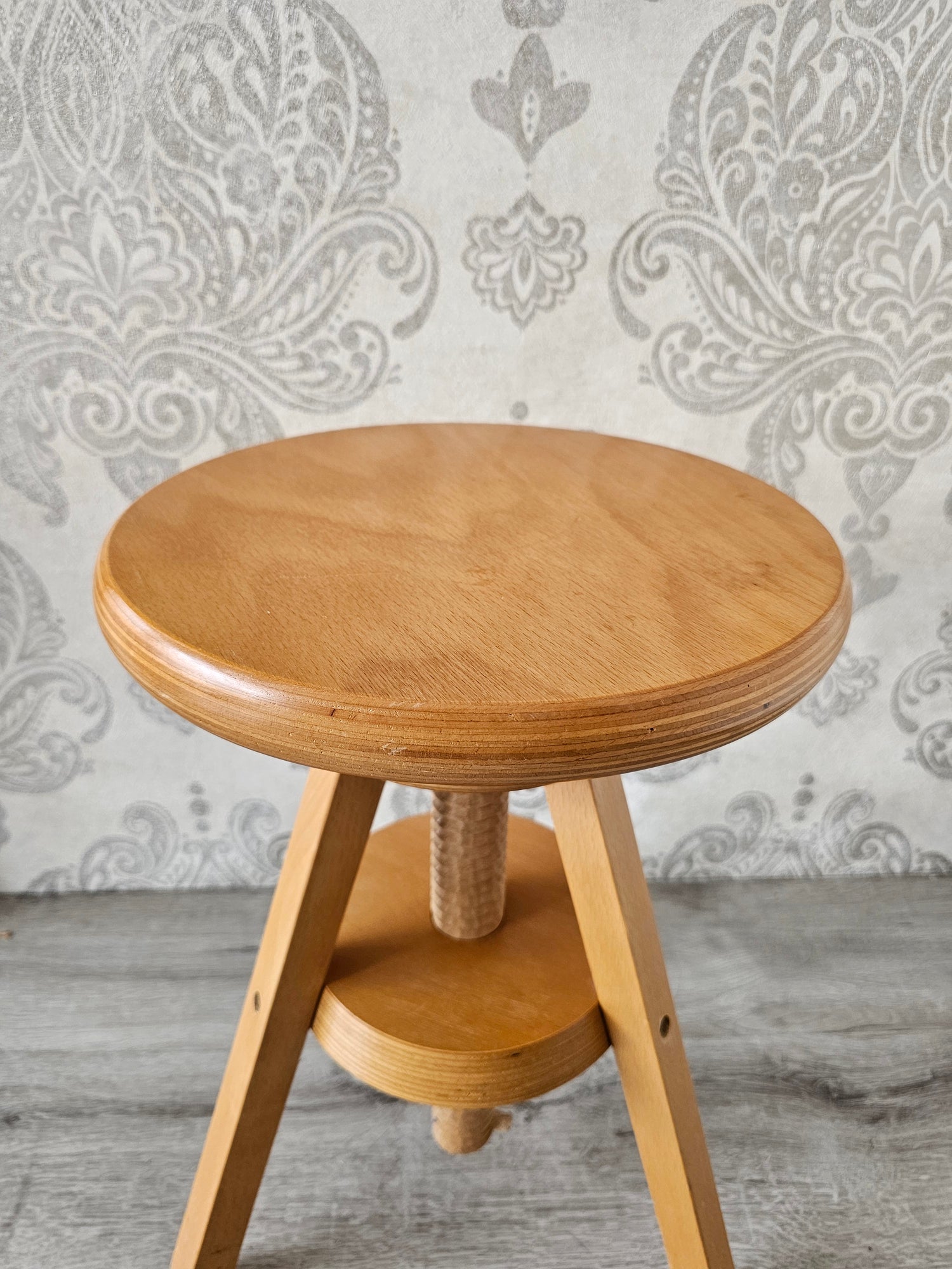 Houten draaikruk piano kruk