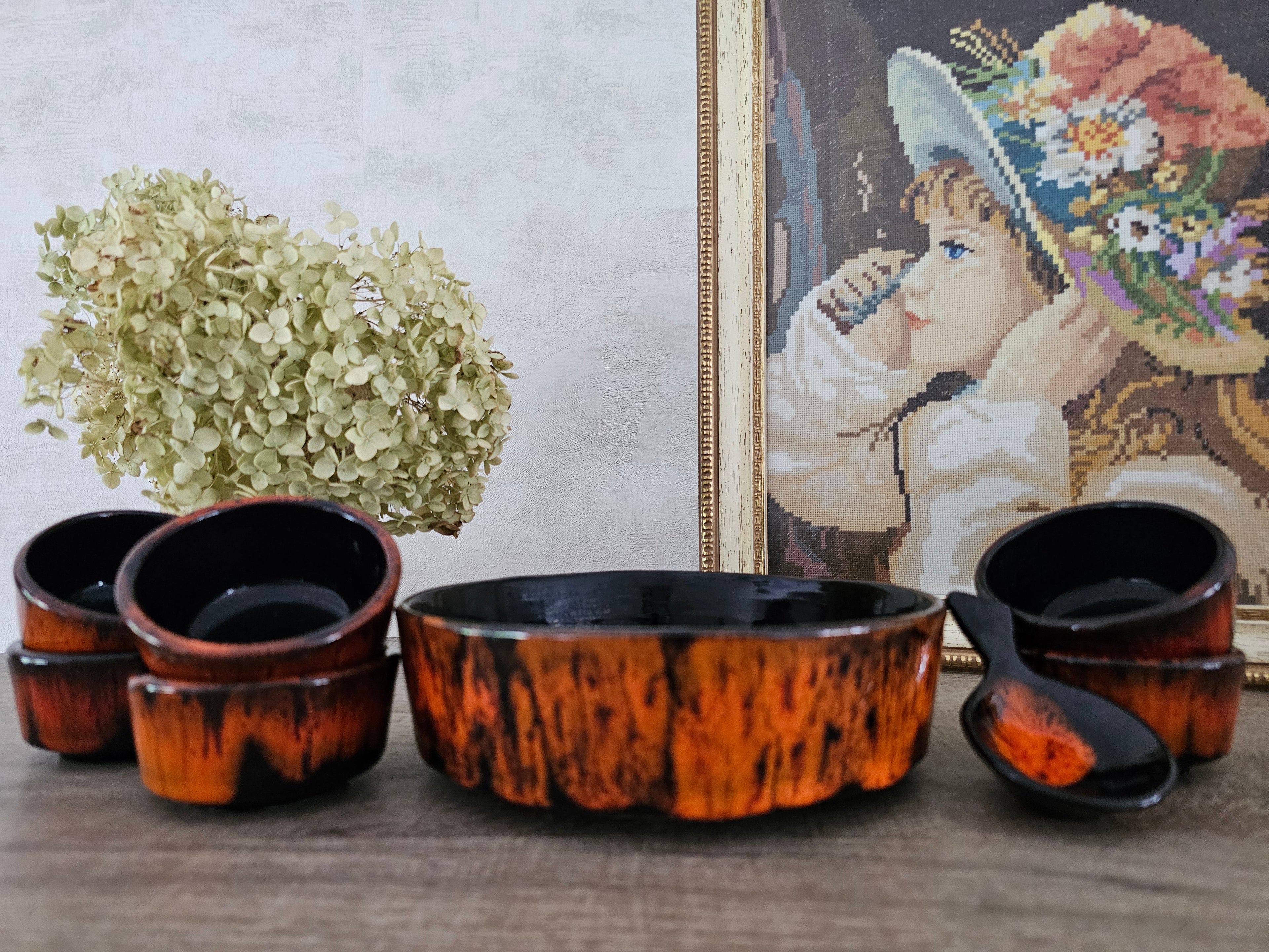 Fat lava keramiek pinda set schalen