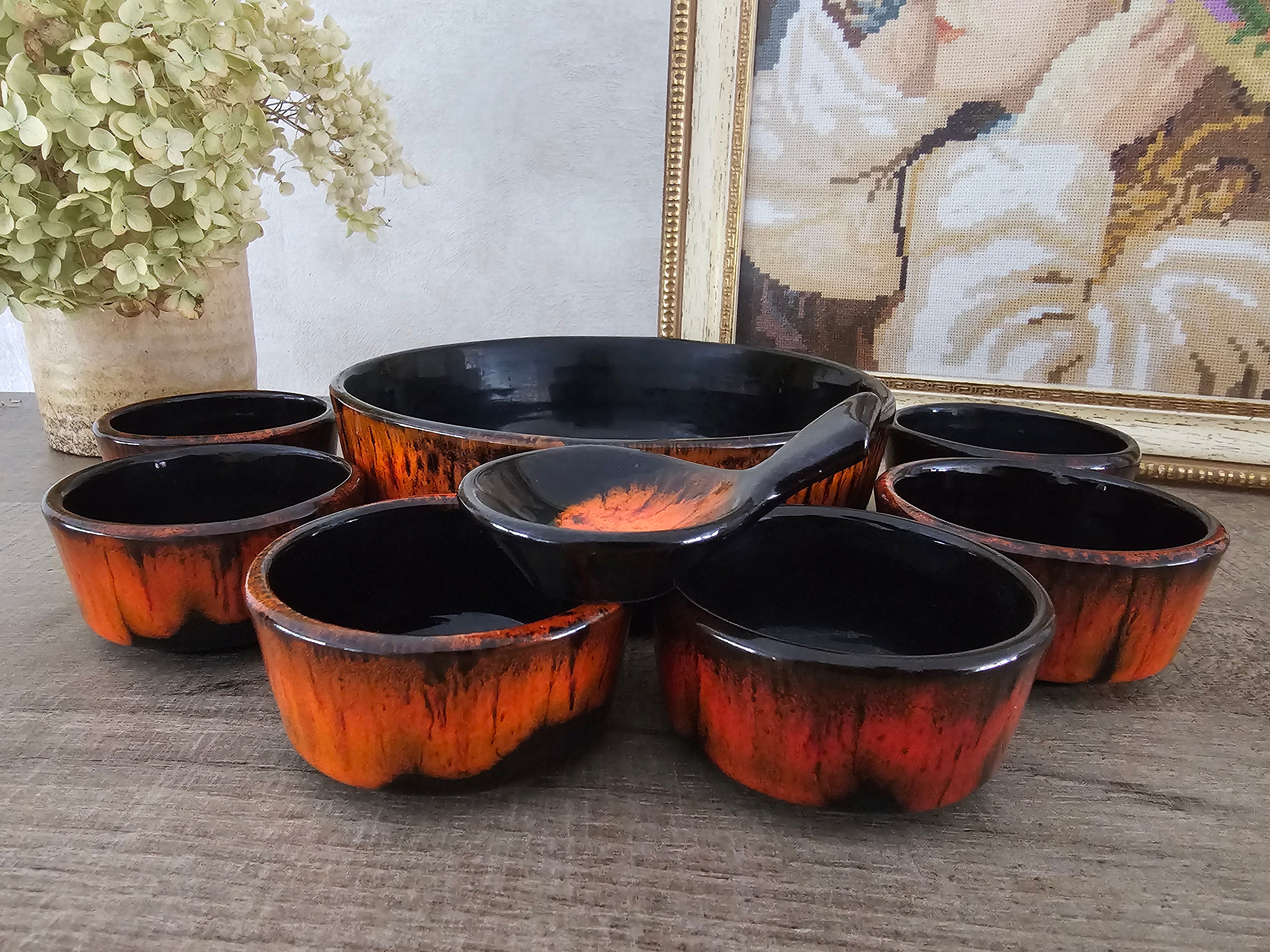 Fat lava keramiek pinda set schalen