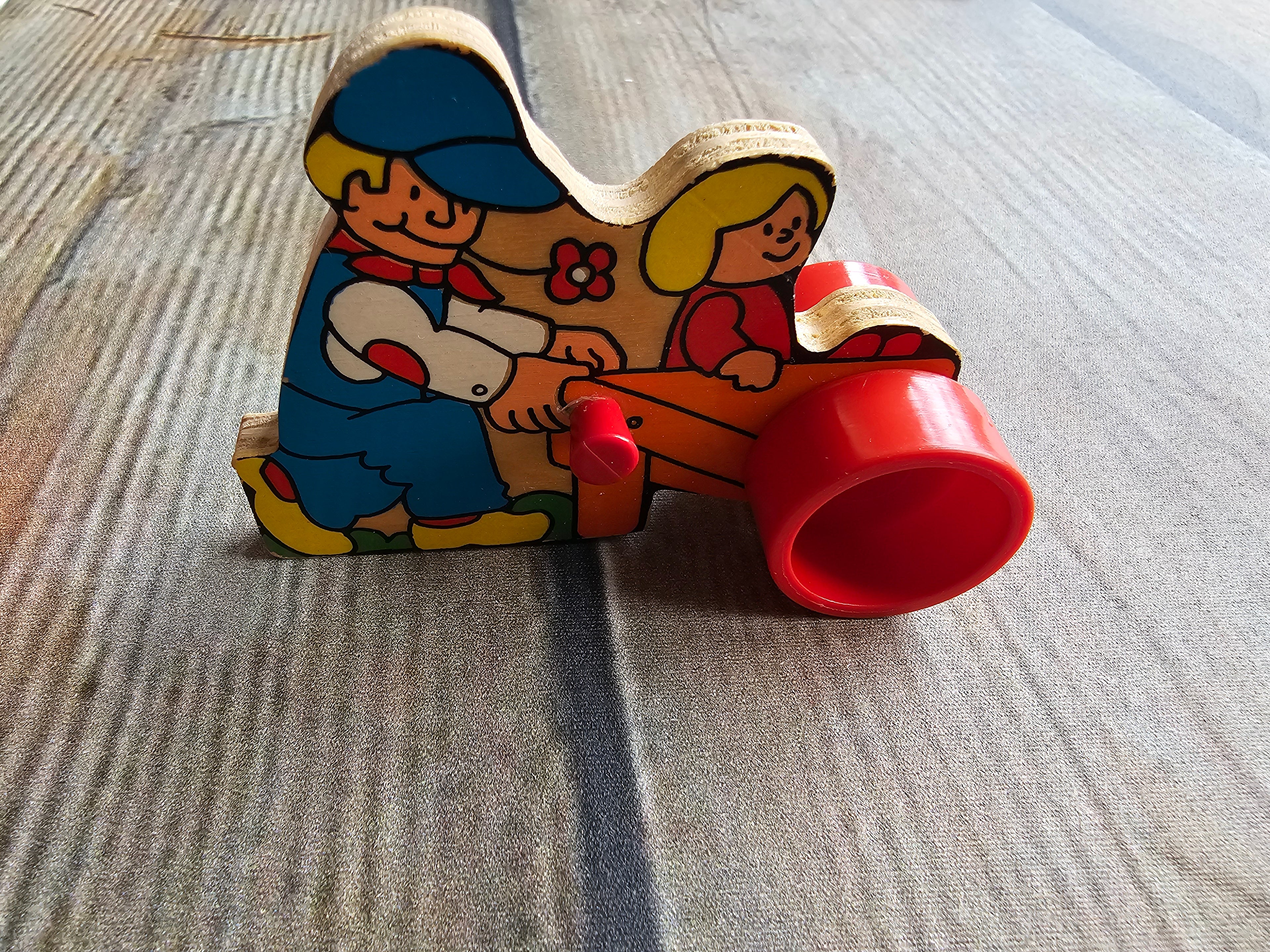 Simplex houten puzzel boerderij + wielen