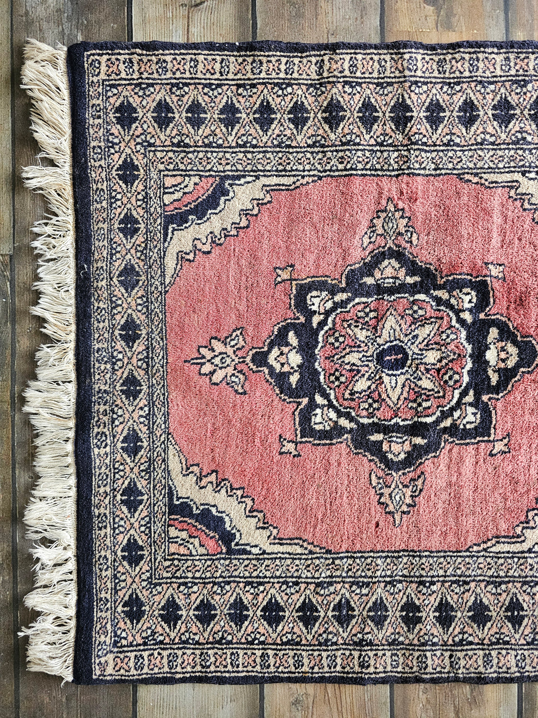 Perzisch tapijt vloerkleed roze blauw