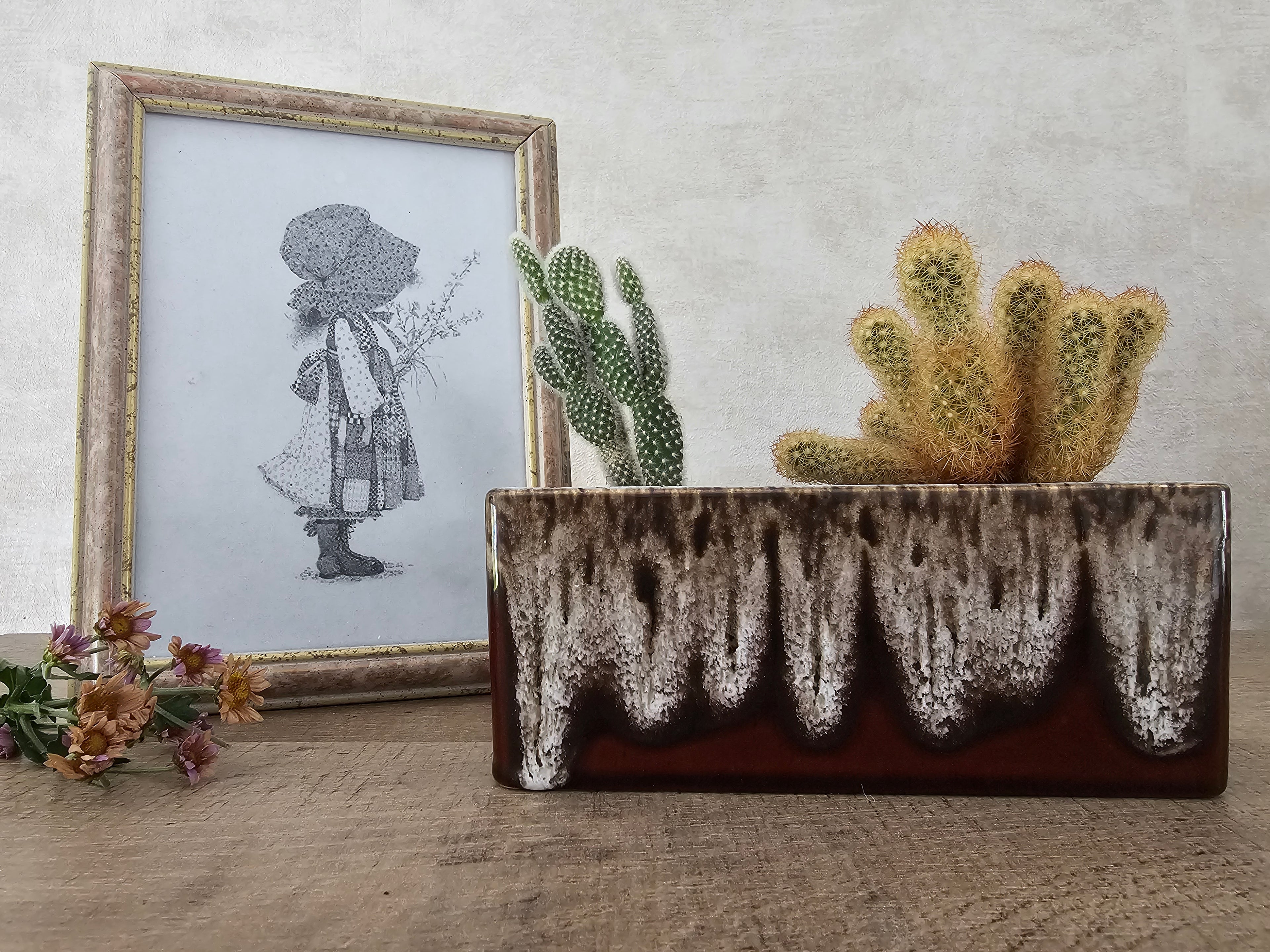 Fat lava bruin bloempot rechthoek