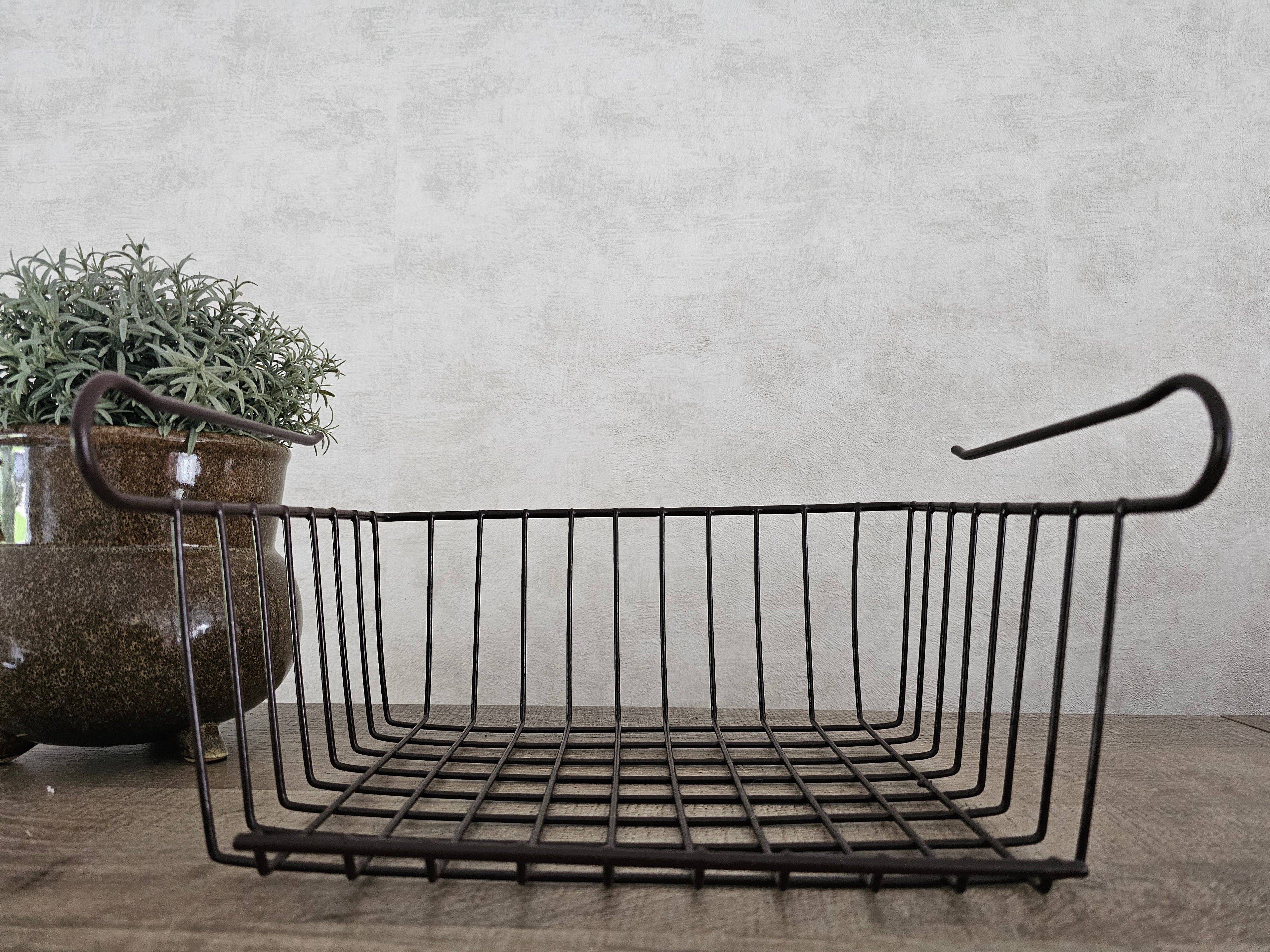 Vintage bruine draadmand