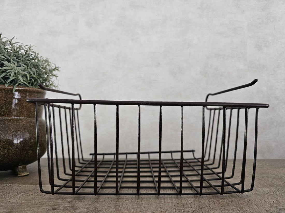 Vintage bruine draadmand