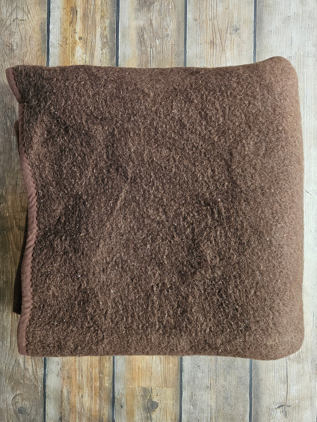 Eurocover zuiver scheerwollen deken oranje bruin