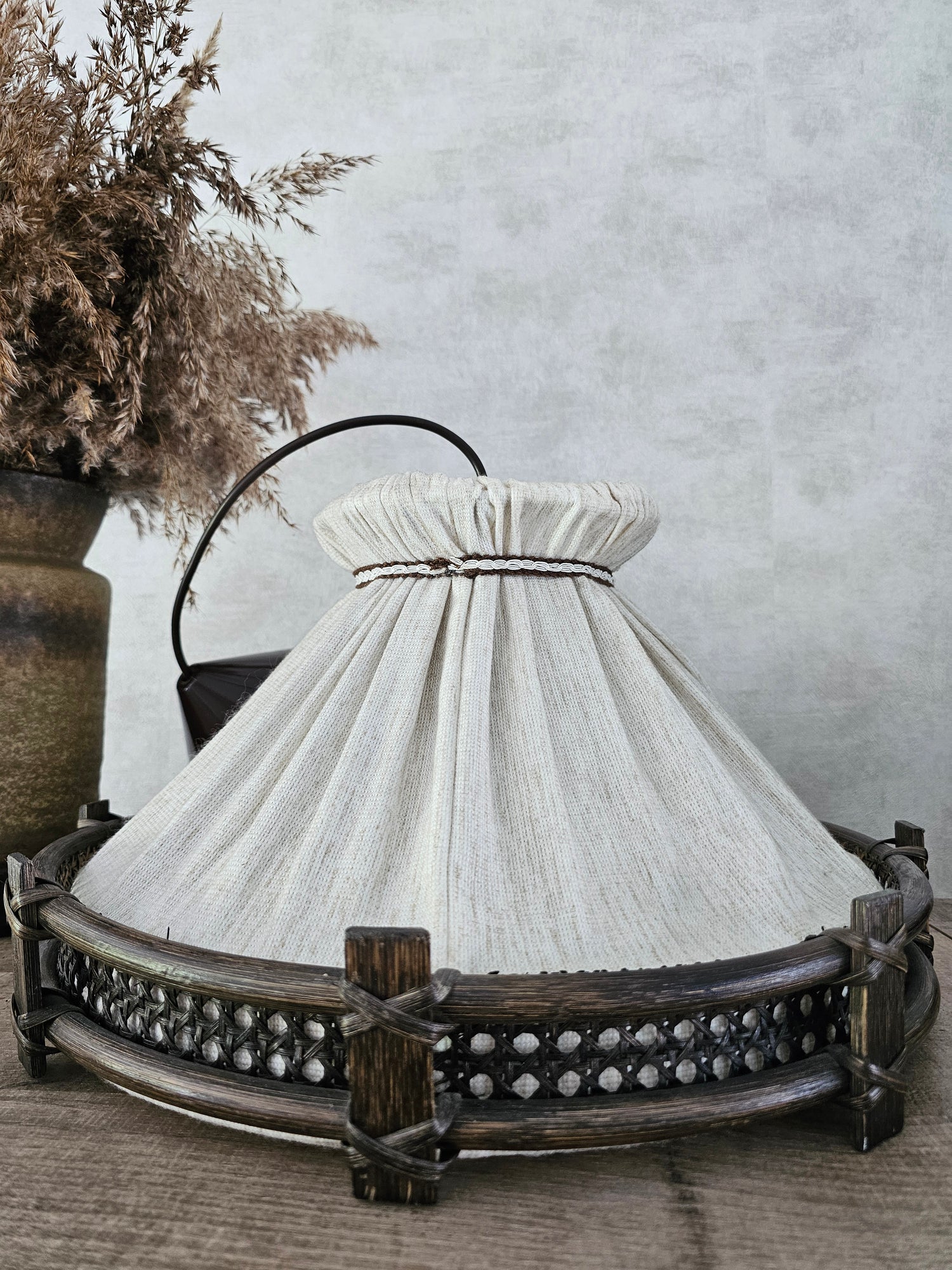 Vintage hanglamp manou rotan stof