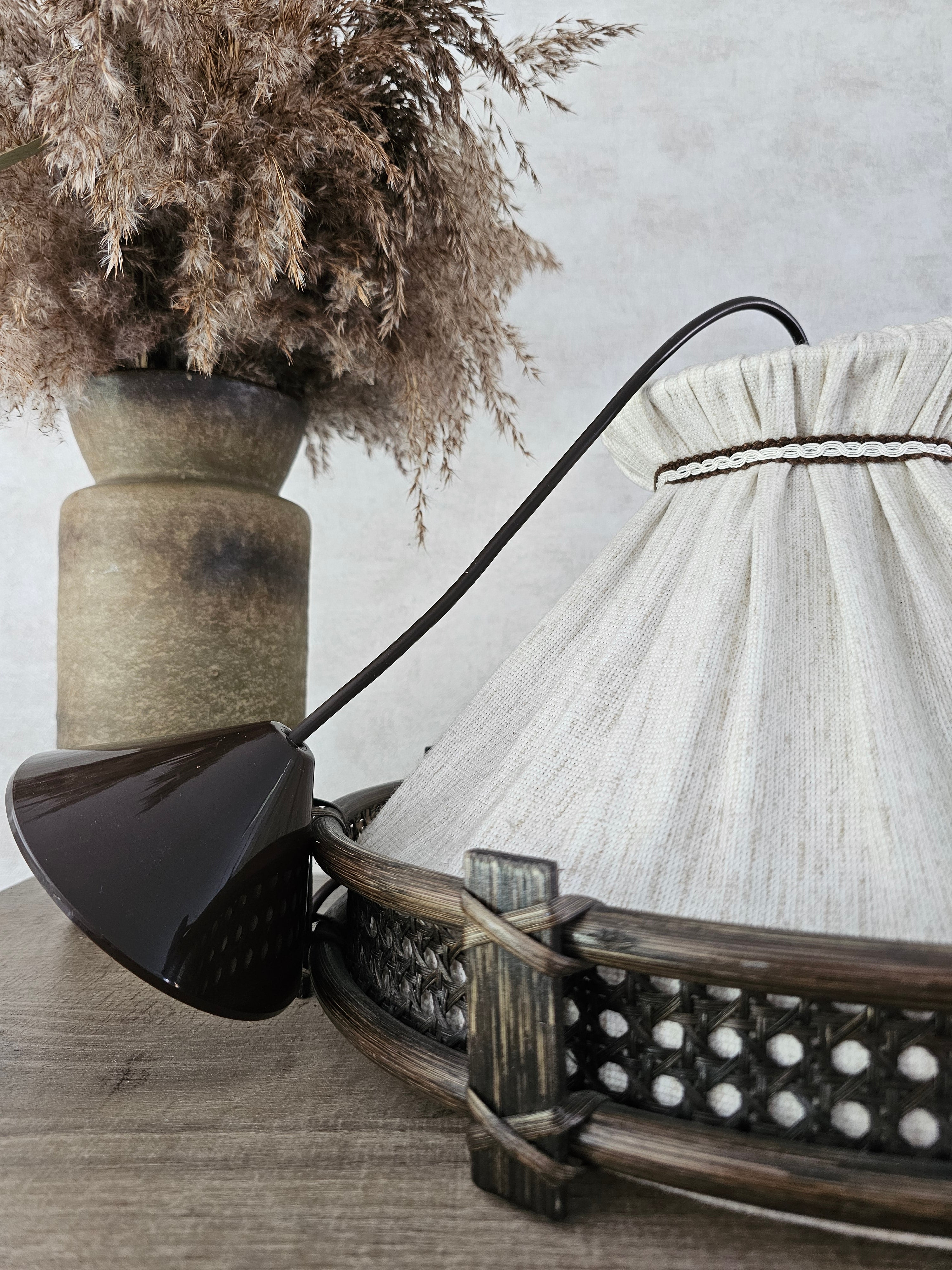 Vintage hanglamp manou rotan stof