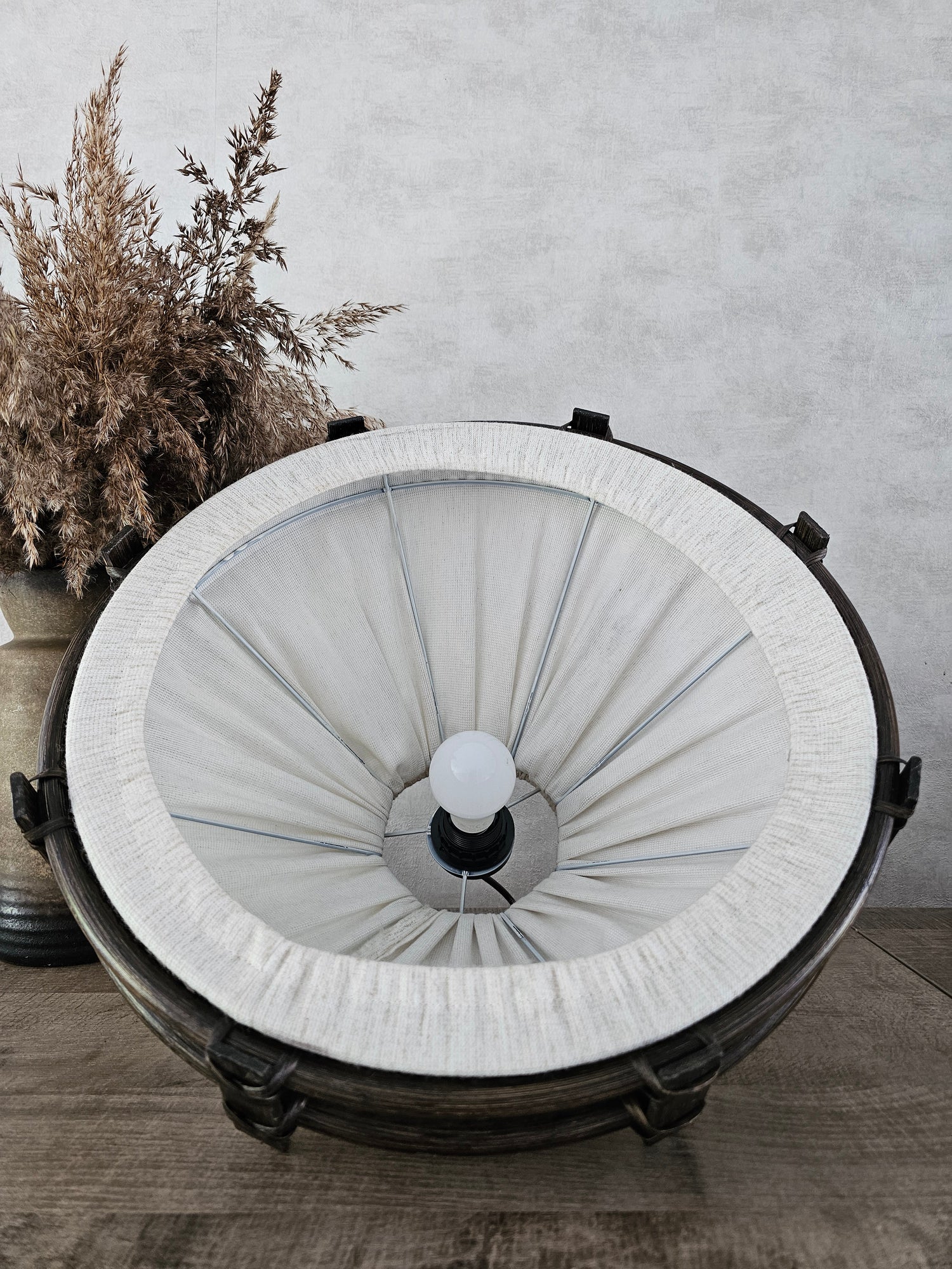 Vintage hanglamp manou rotan stof