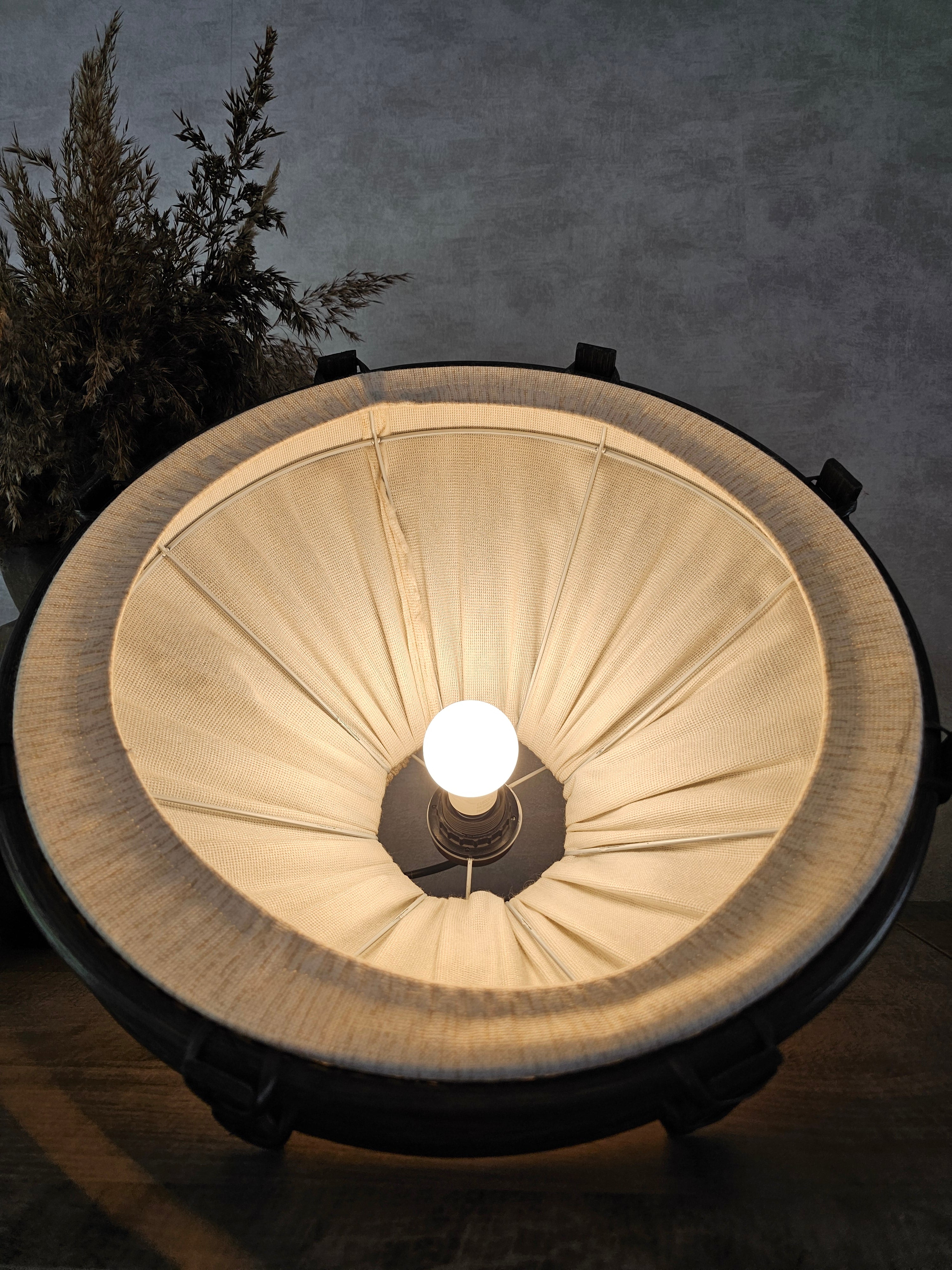 Vintage hanglamp manou rotan stof