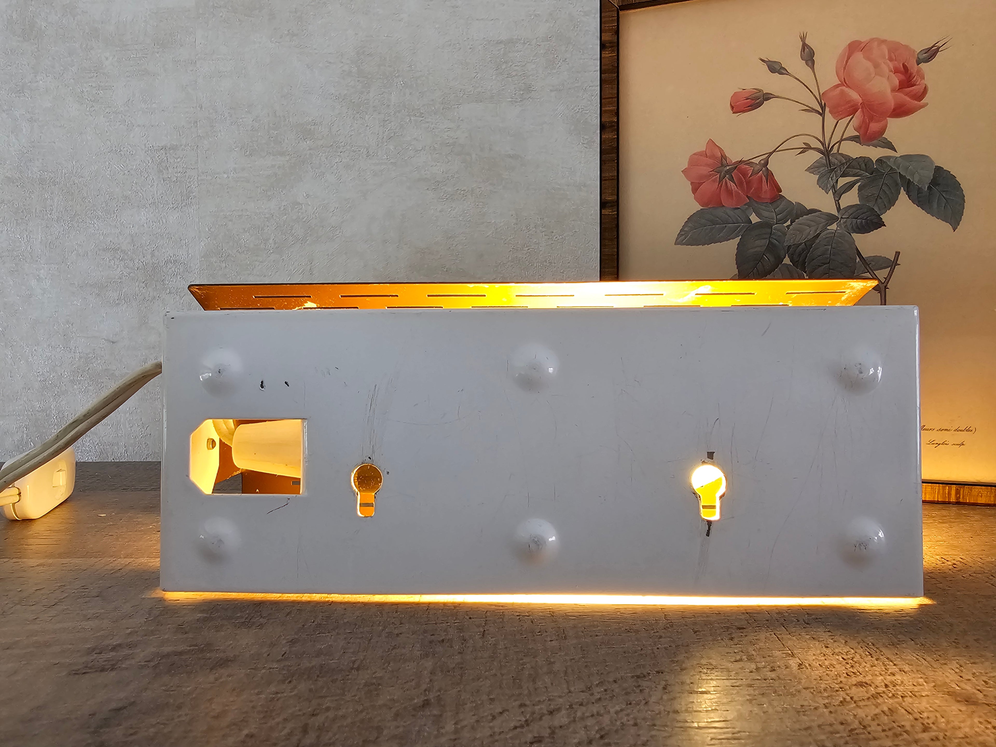 Bruin vintage bedlampje