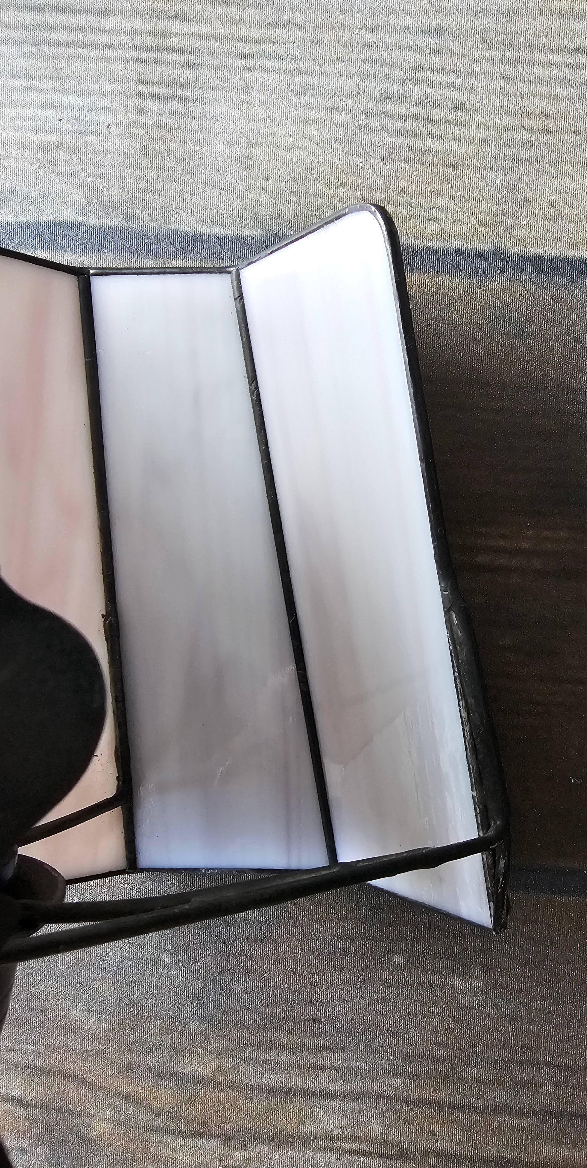 Vintage glas in lood wandlamp