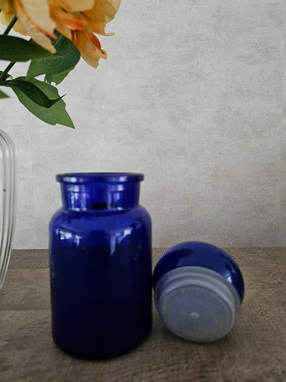 Apothekerspot blauw glas
