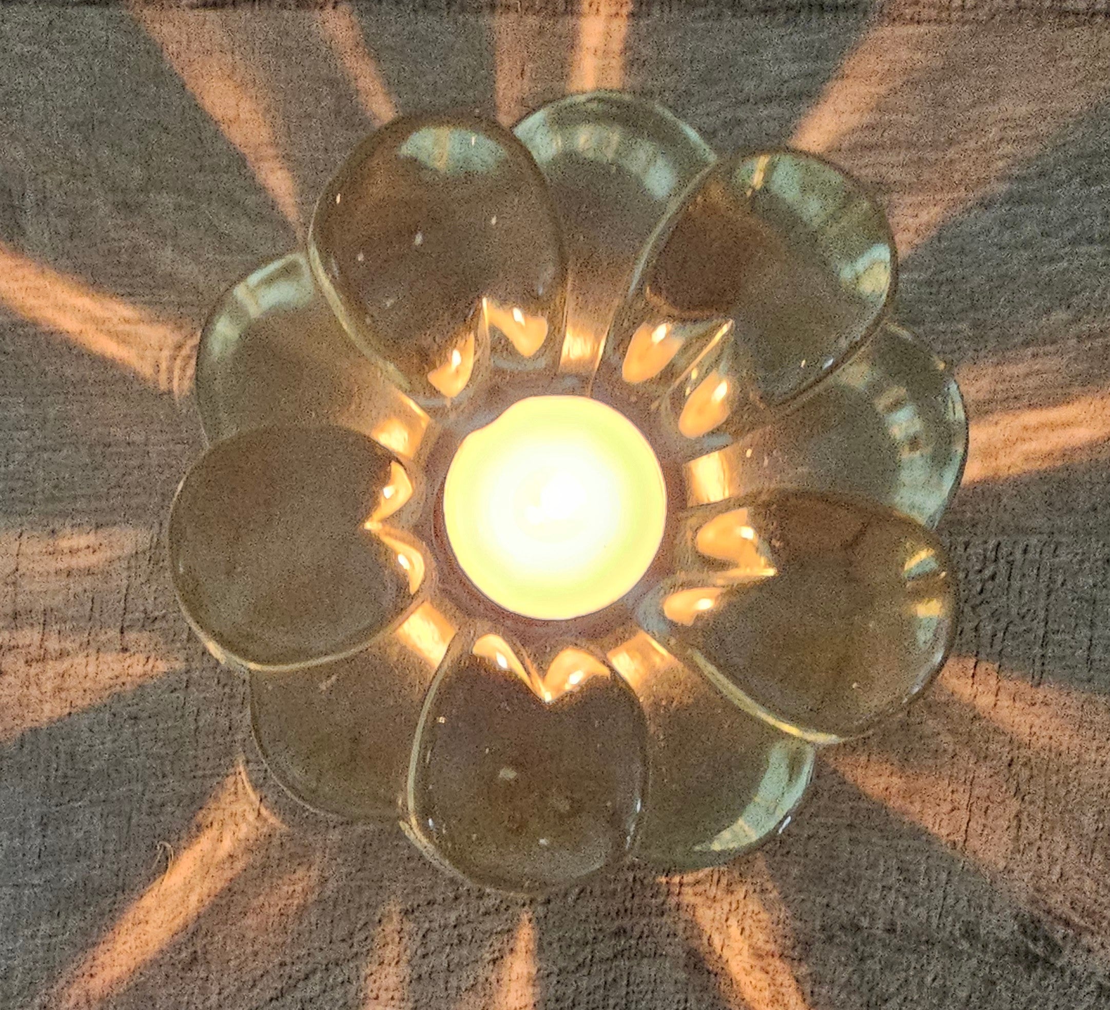 Persglazen kandelaar