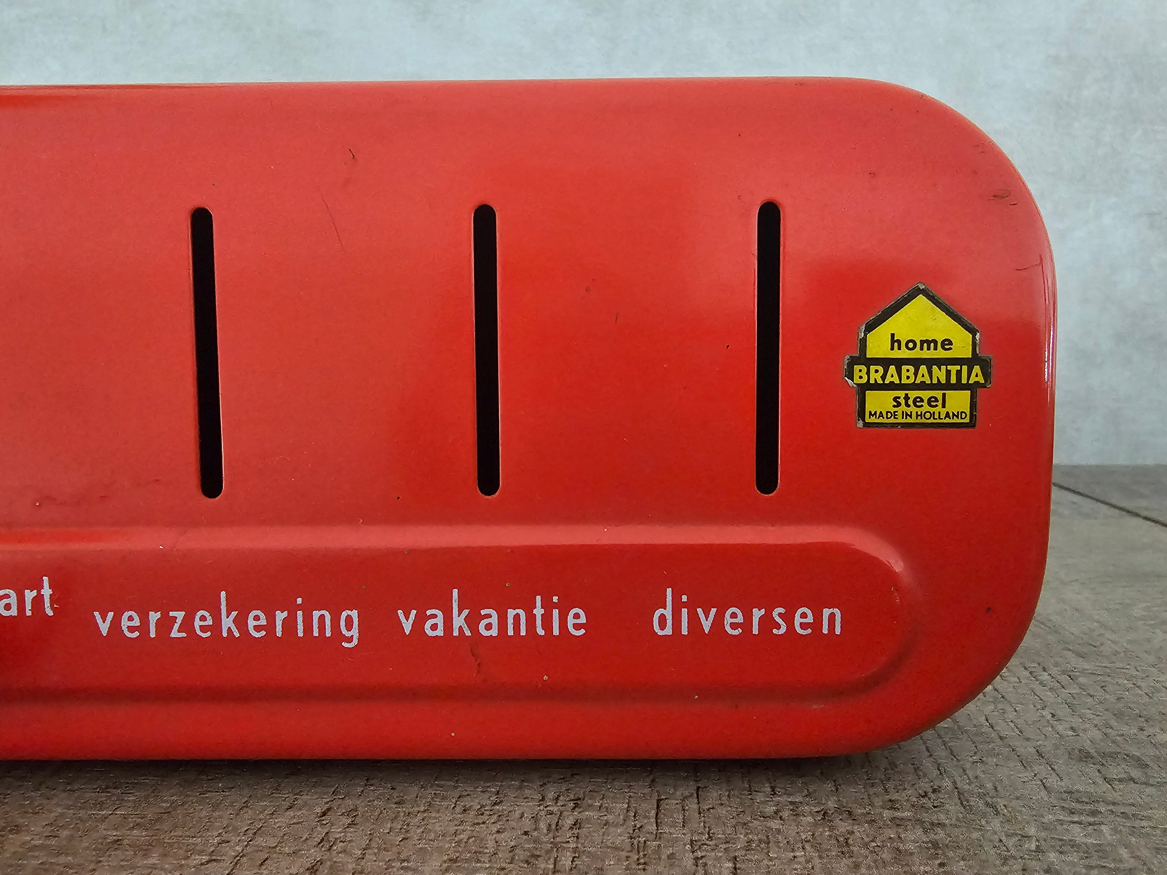 Brabantia oranje geldkistje met sleutel