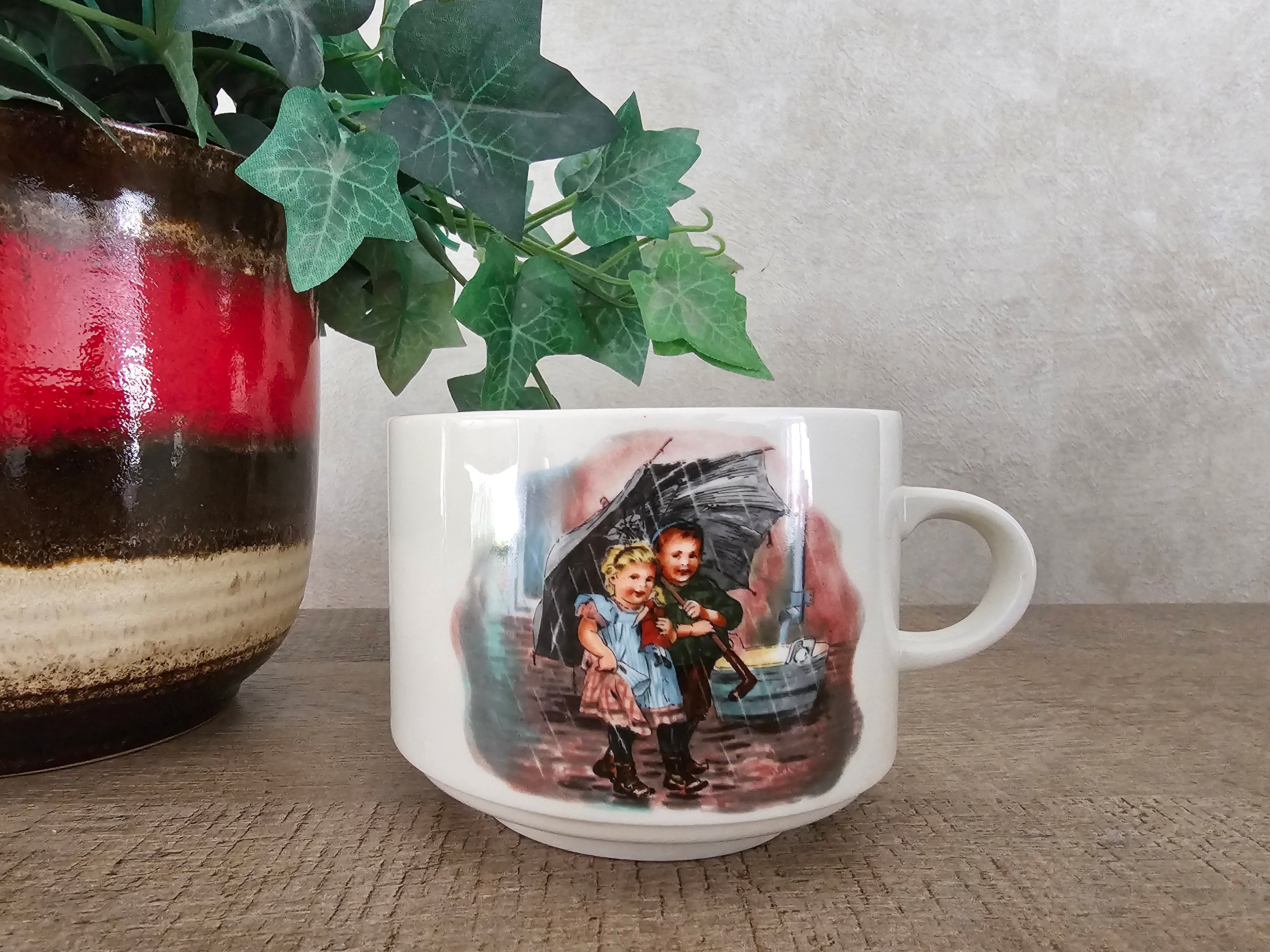 Villeroy Boch Royco soepkom "onder moeders paraplu"