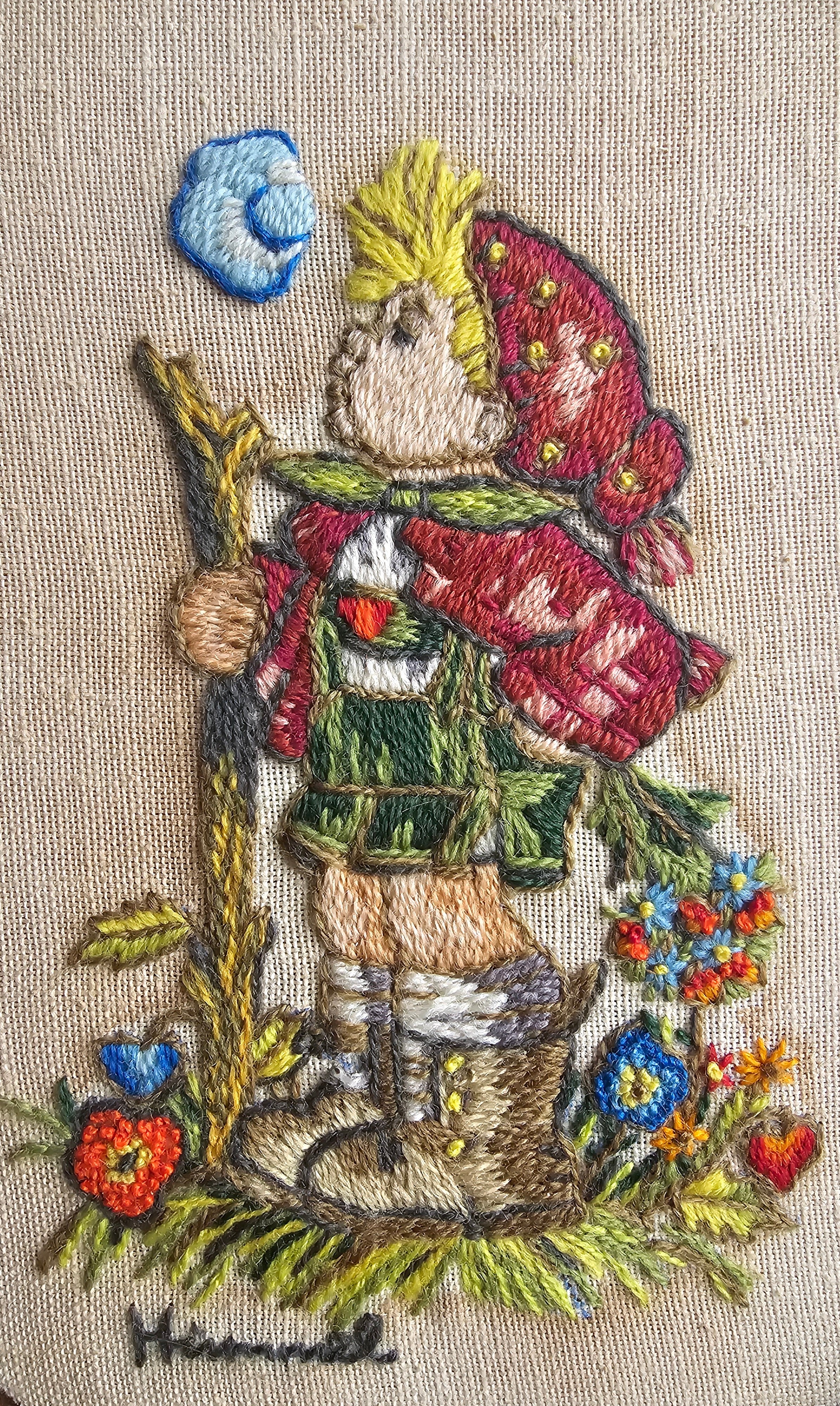 Hummel ingelijst borduurwerk "jongen"