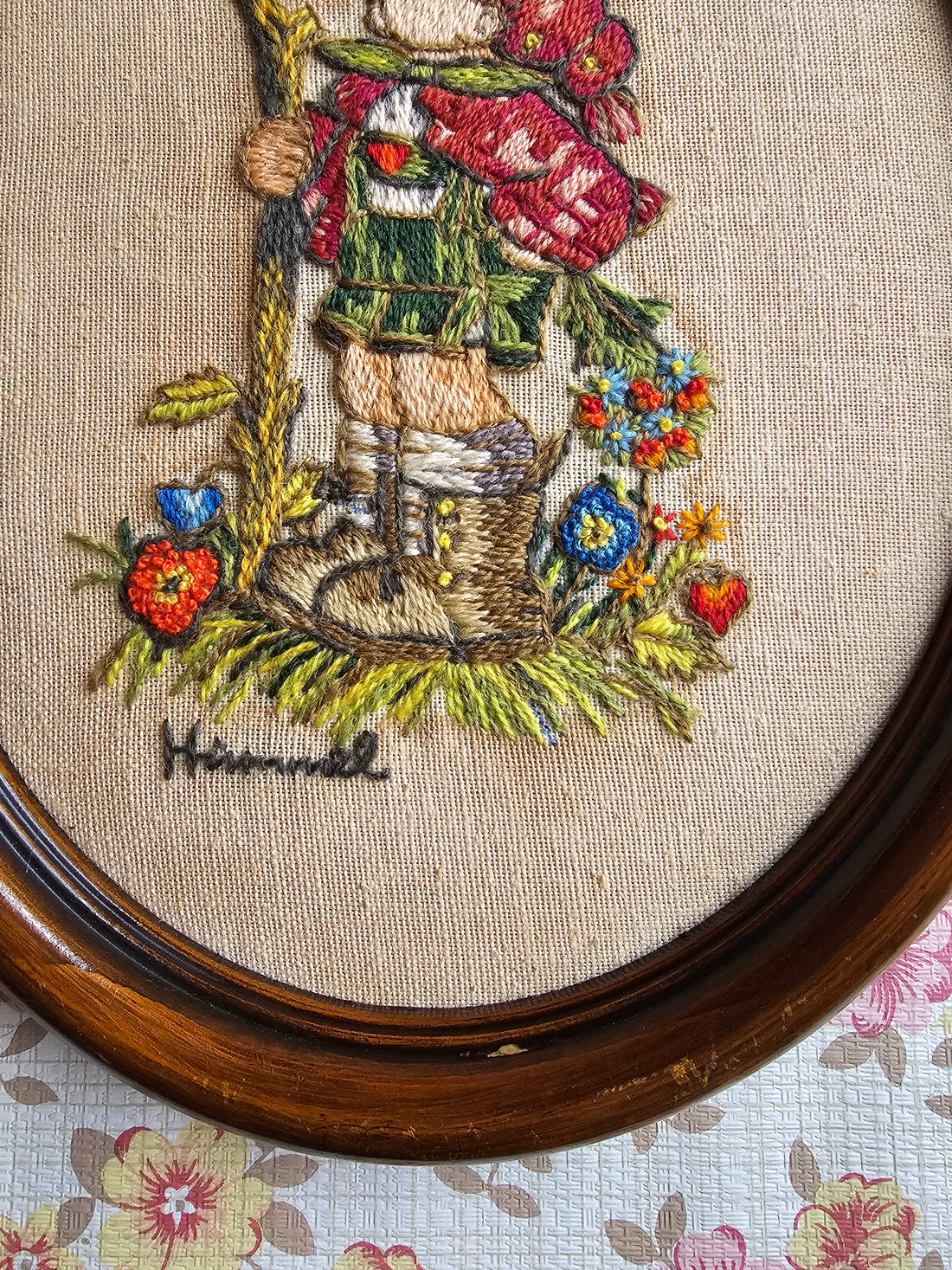 Hummel ingelijst borduurwerk "jongen"