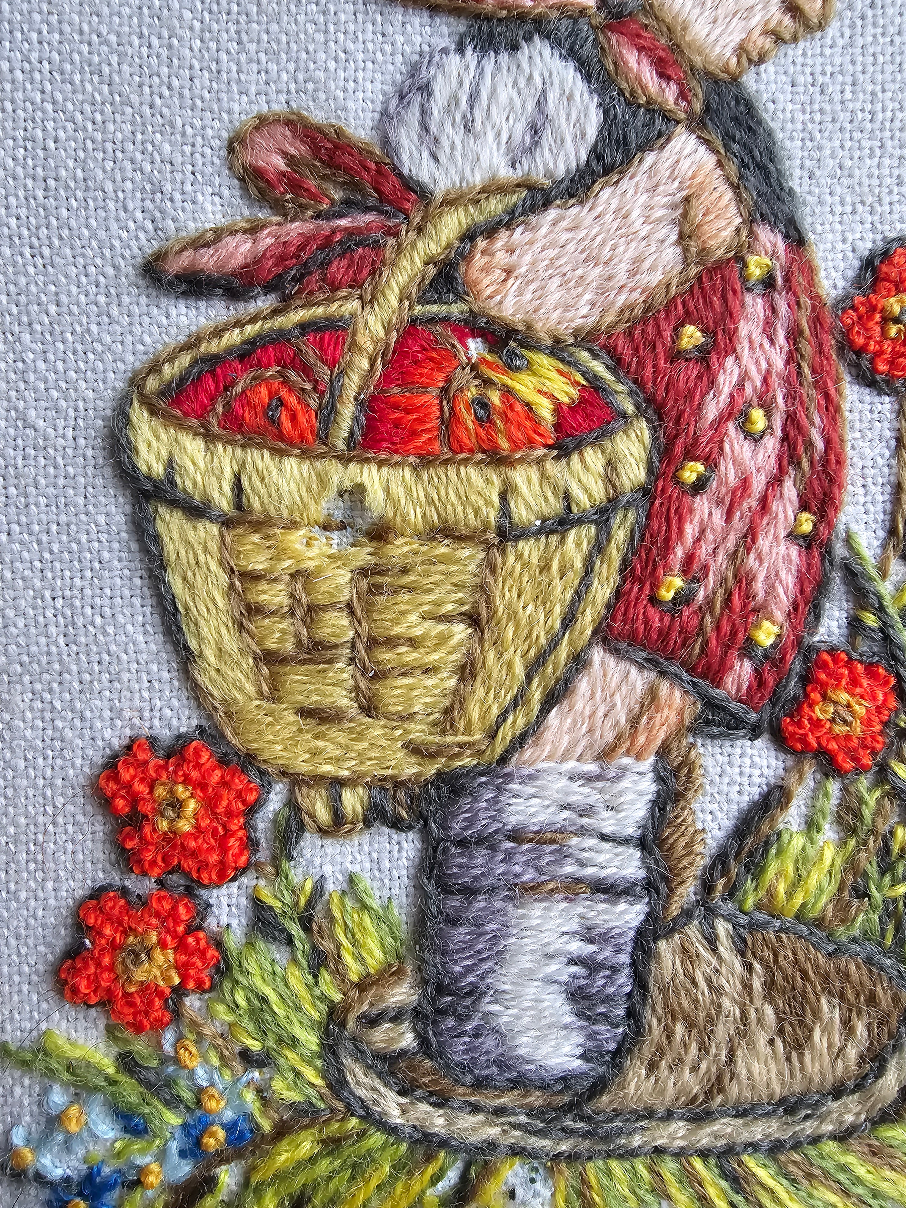 Hummel ingelijst borduurwerk meisje