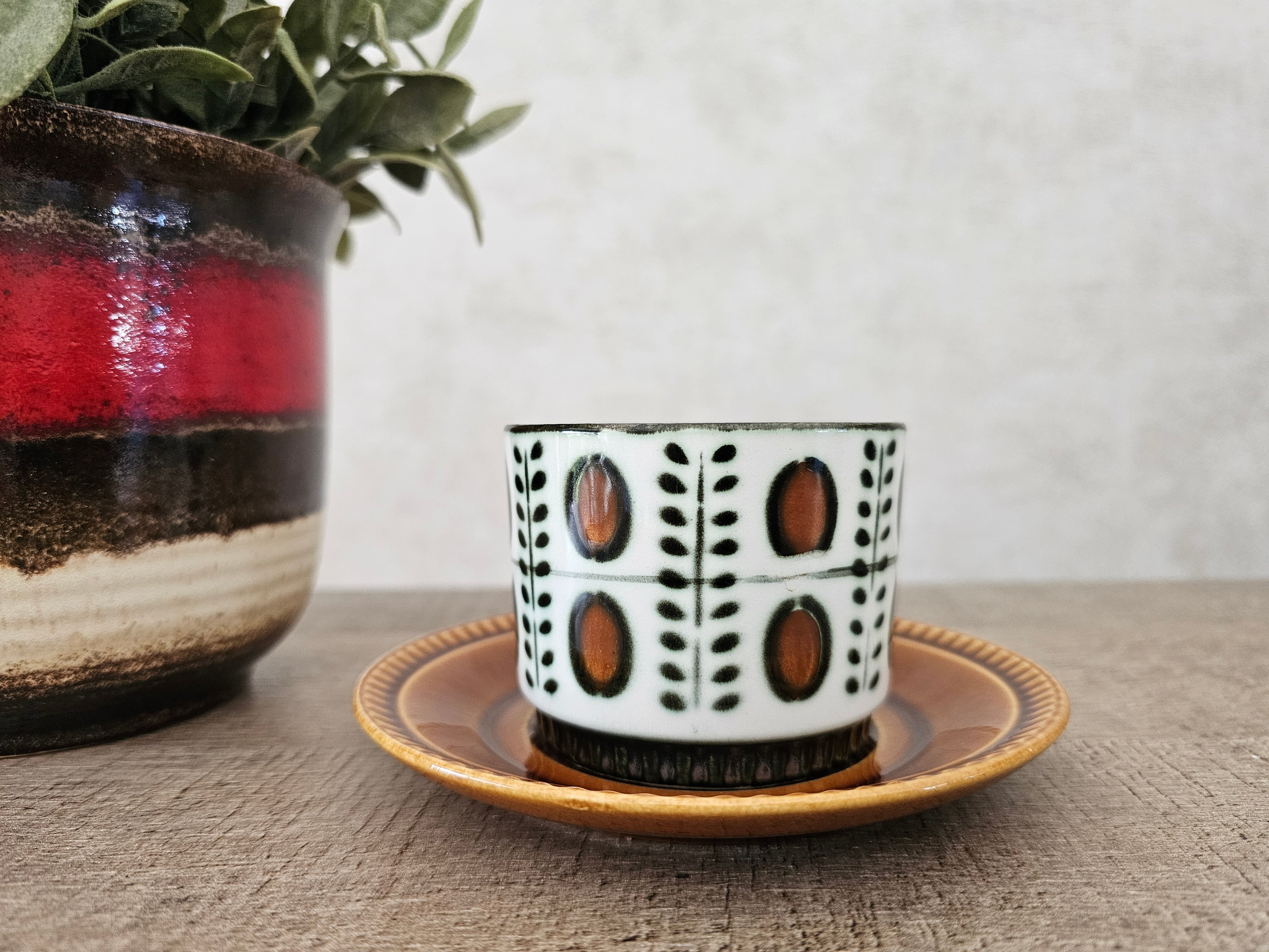 Boch la Louviere Noix kop en schotel