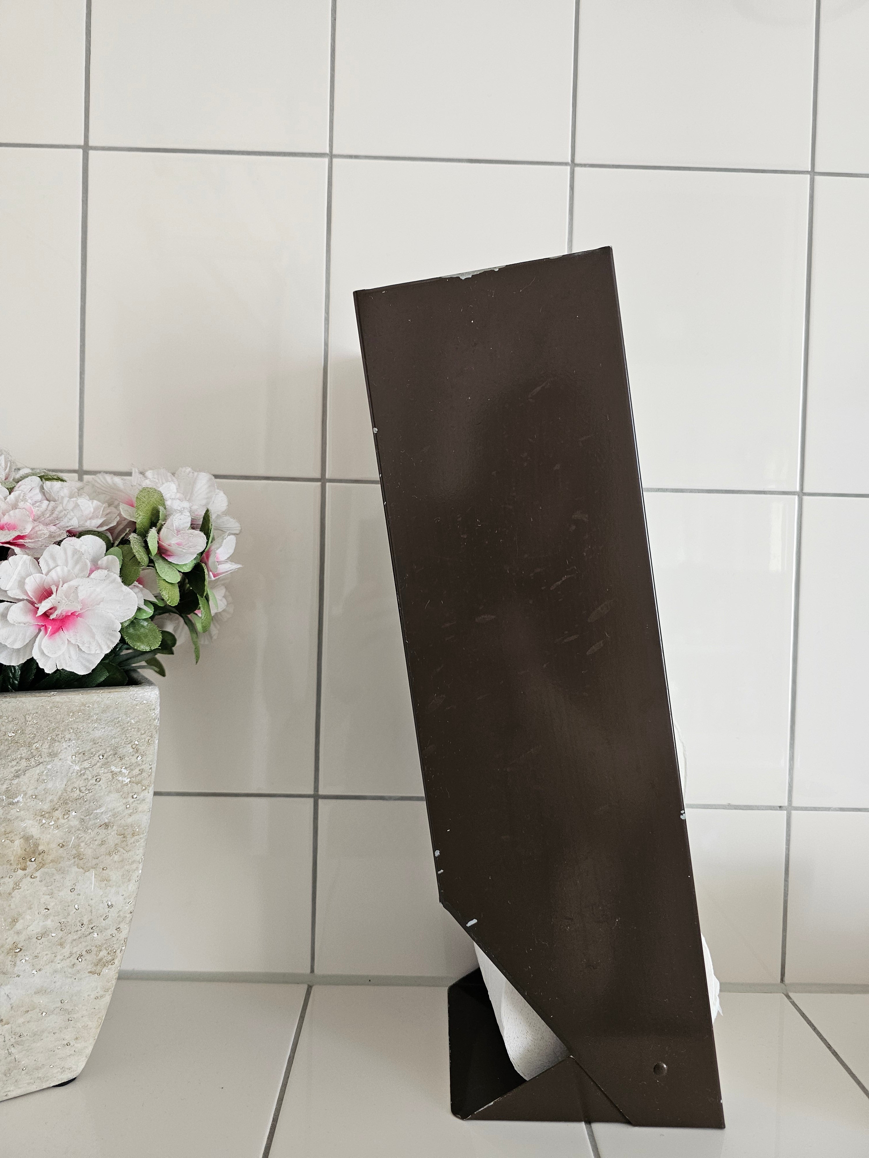 Brabantia toiletpapier houder bruin oranje bloemen
