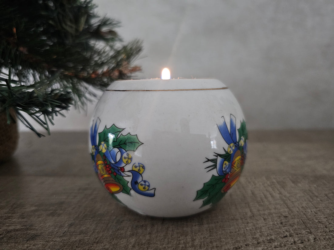 Waxinelichthouder kerst "kerstbel"