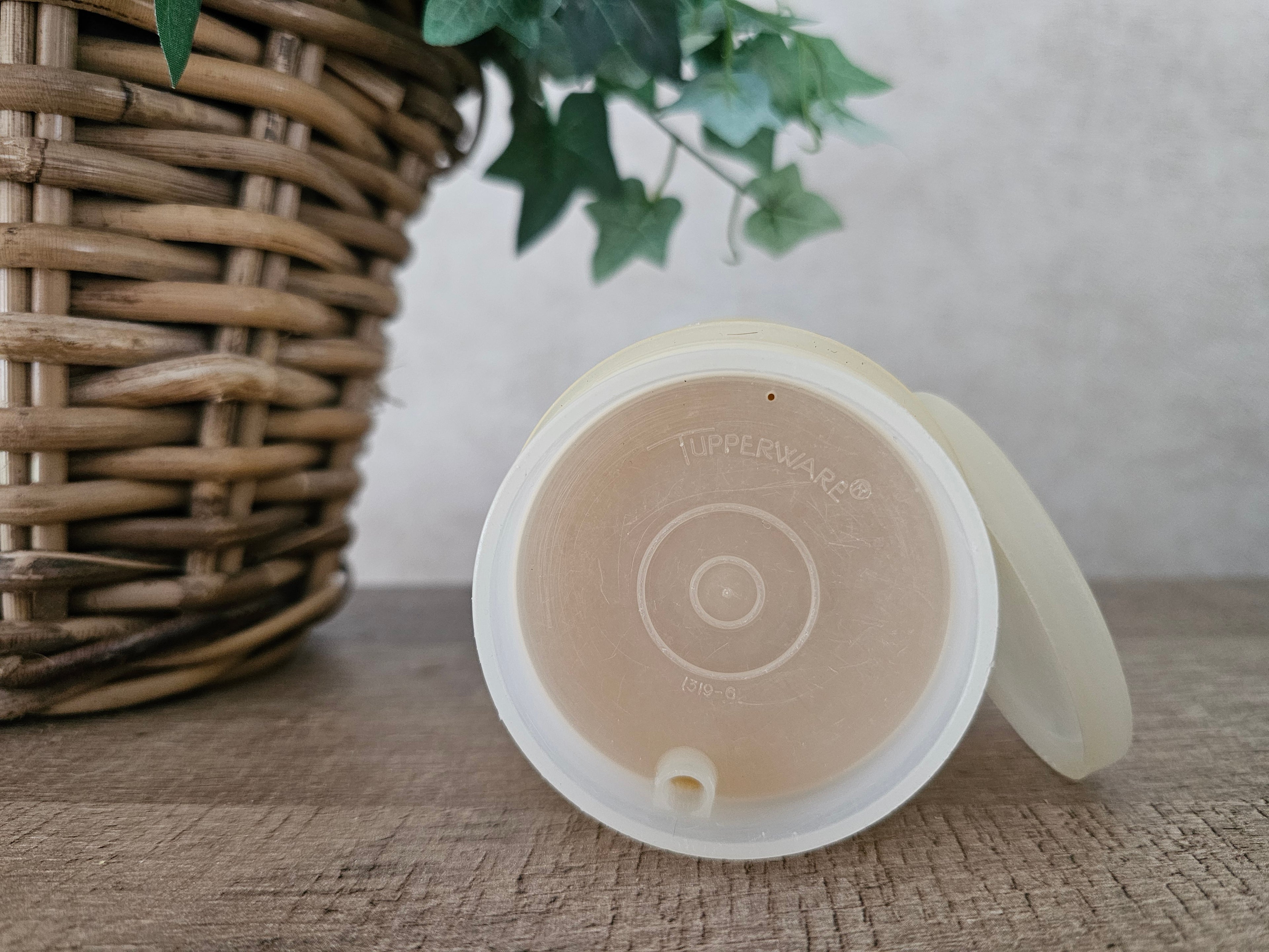 Tupperware gele kinder beker met deksel