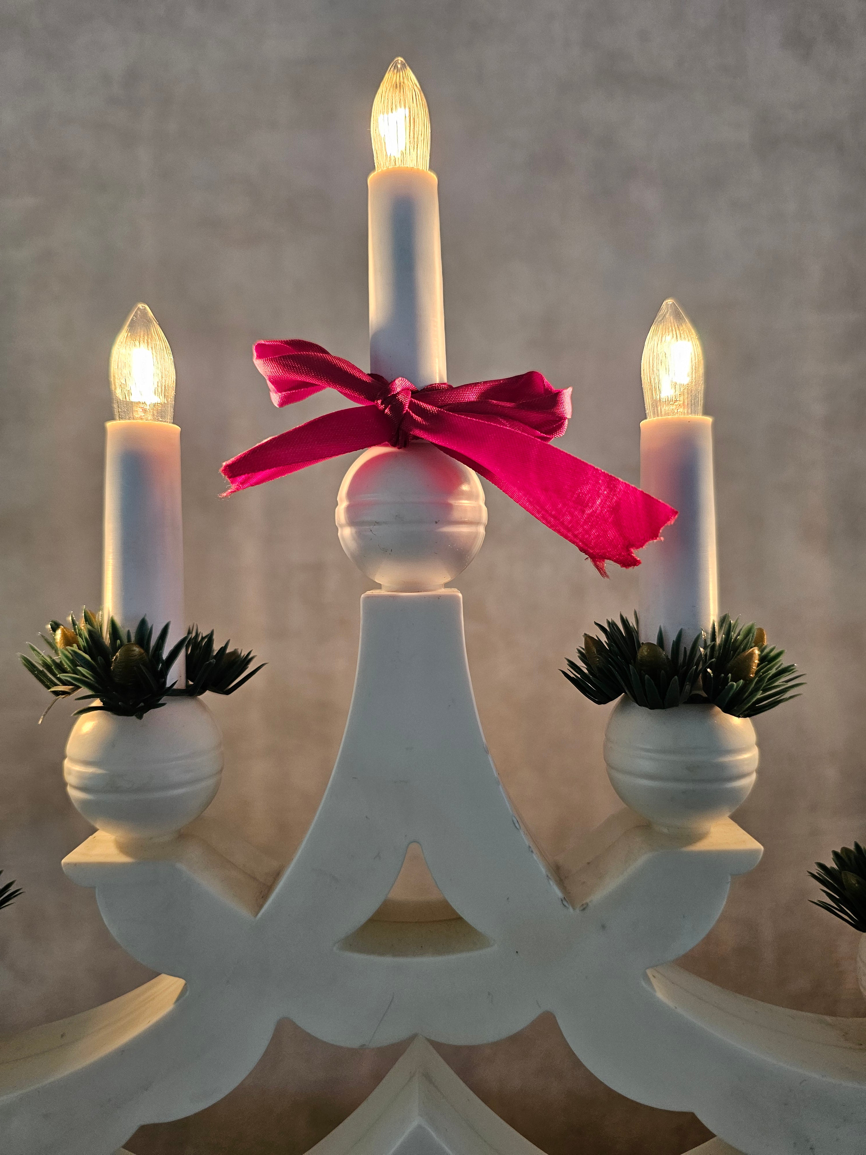 Kerstverlichting kaarsenbrug