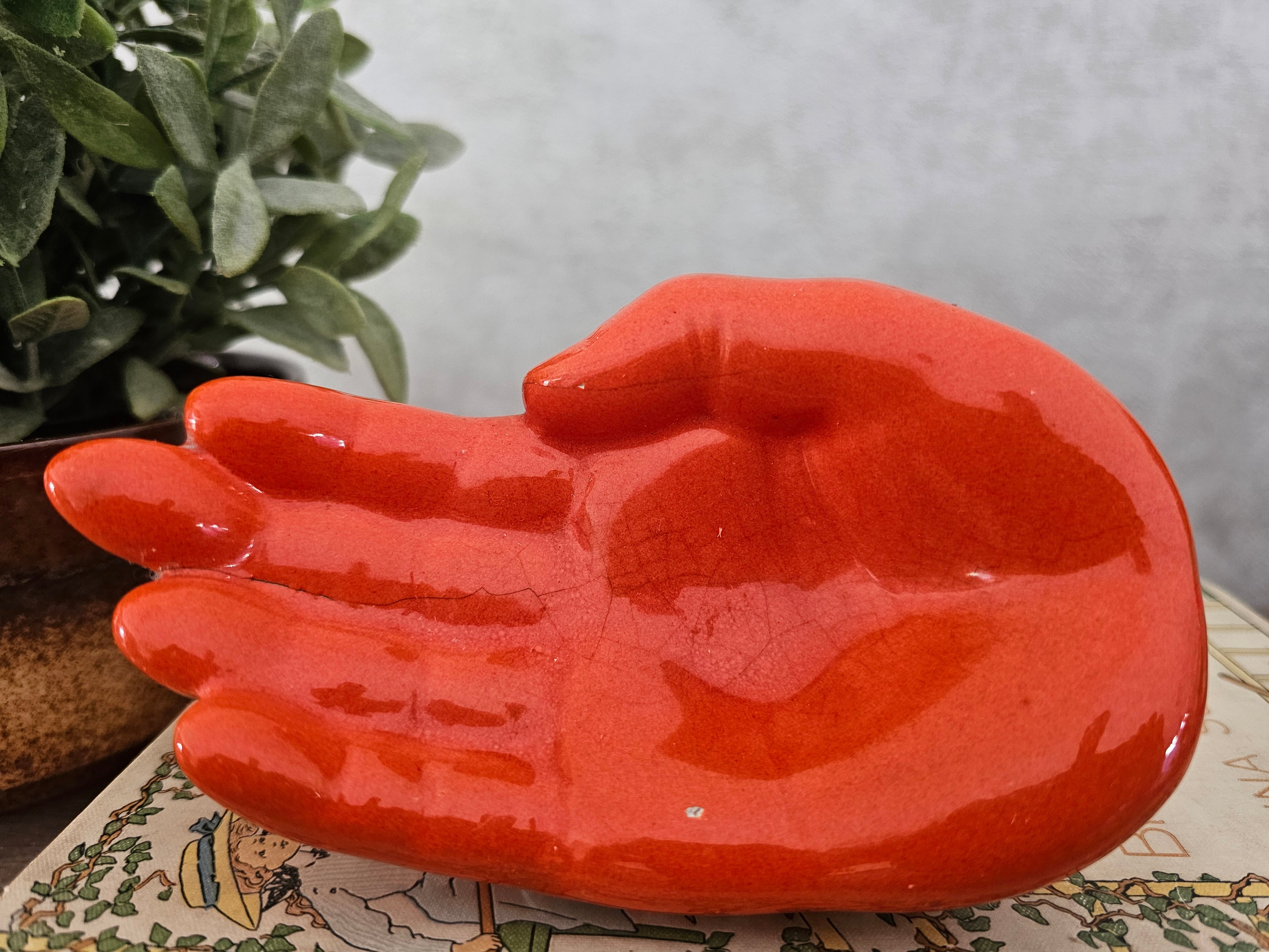 Vintage oranje hand