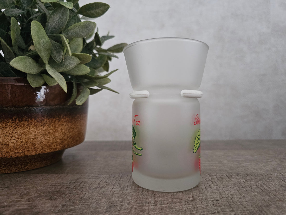 Thee beker matglas aardbei