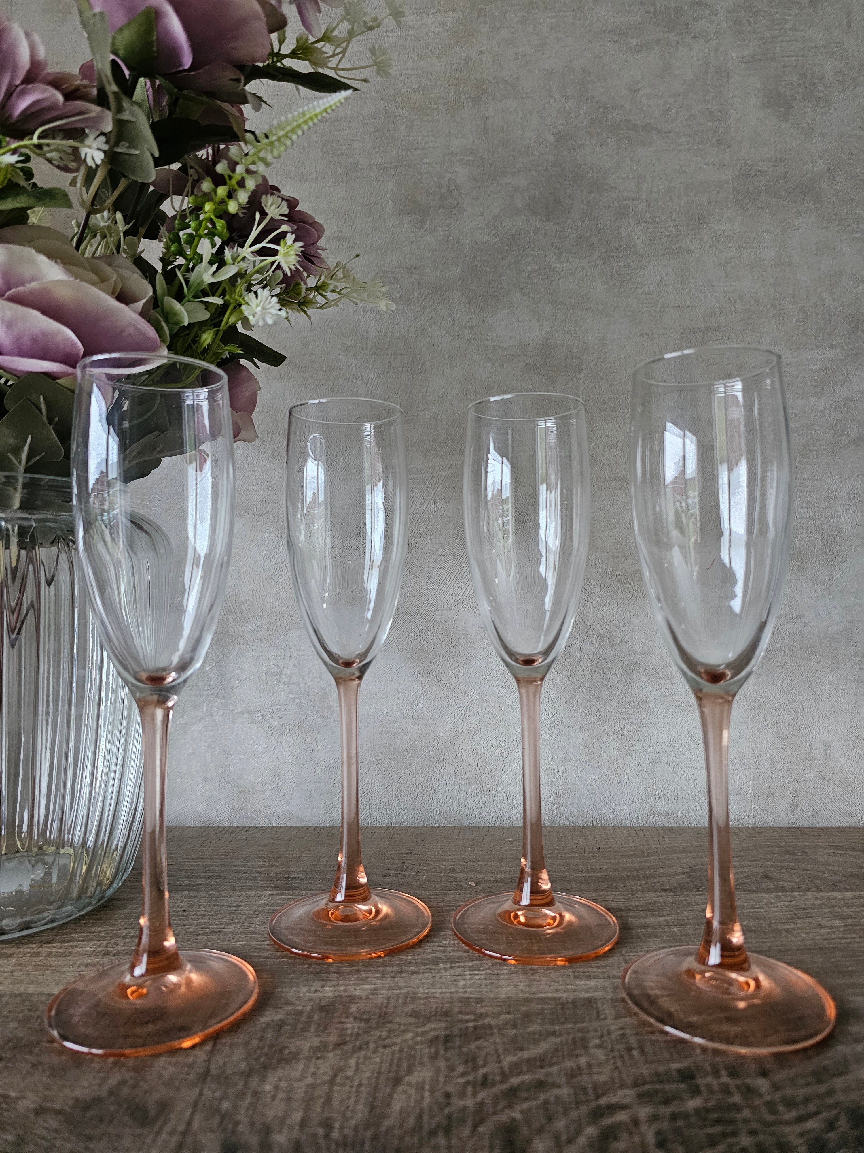 Luminarc rose champagne glas
