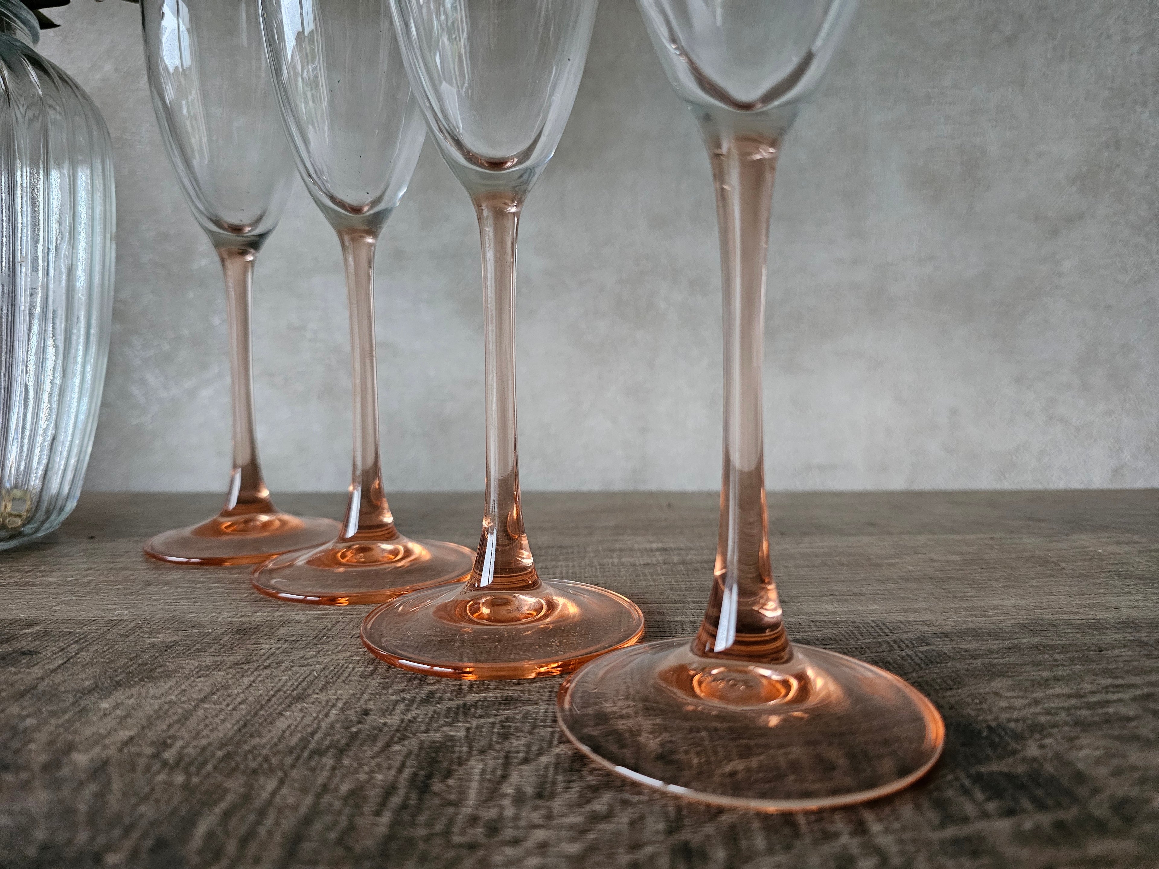 Luminarc rose champagne glas
