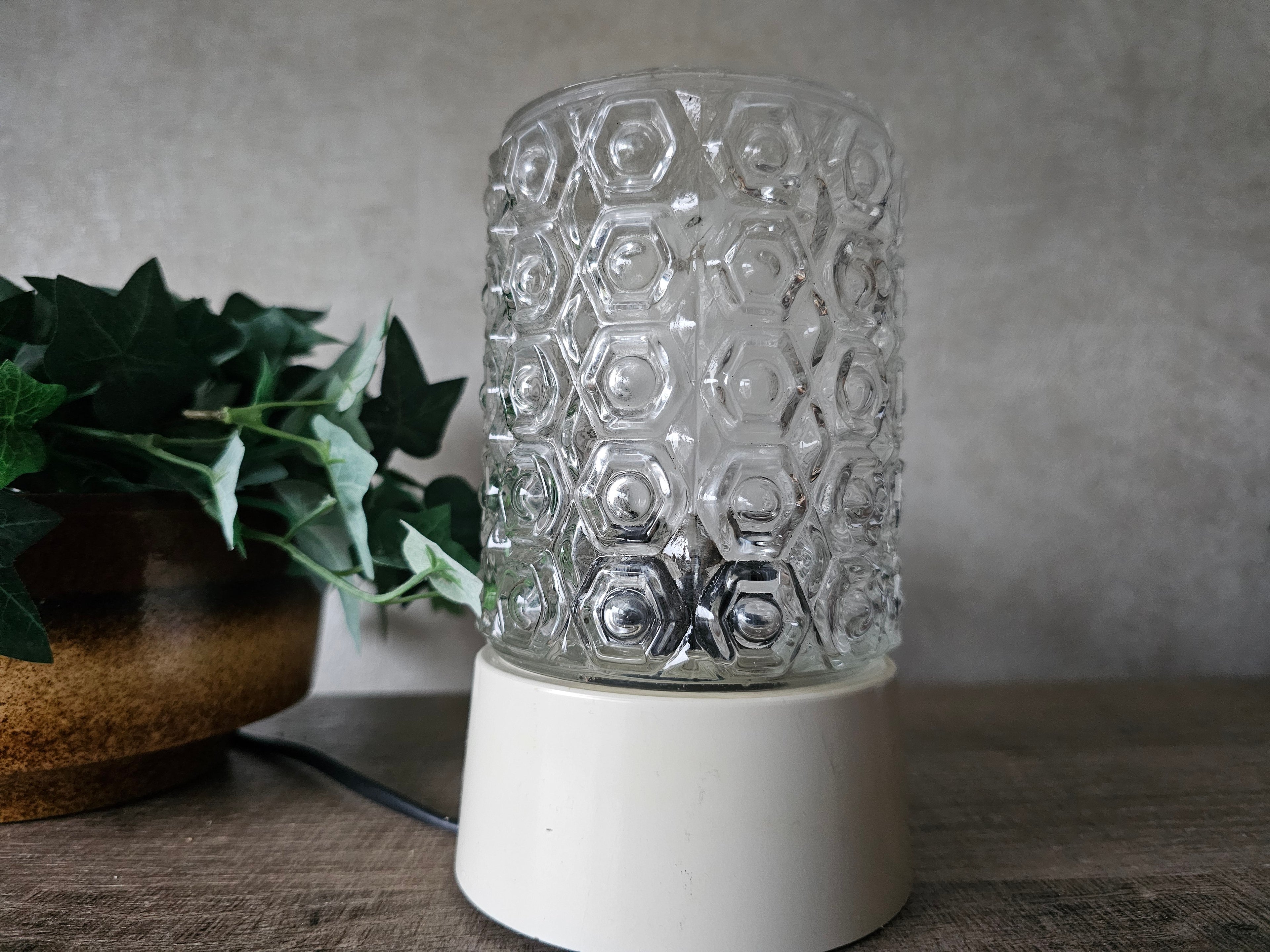 Vintage Corodex glazen plafondlamp