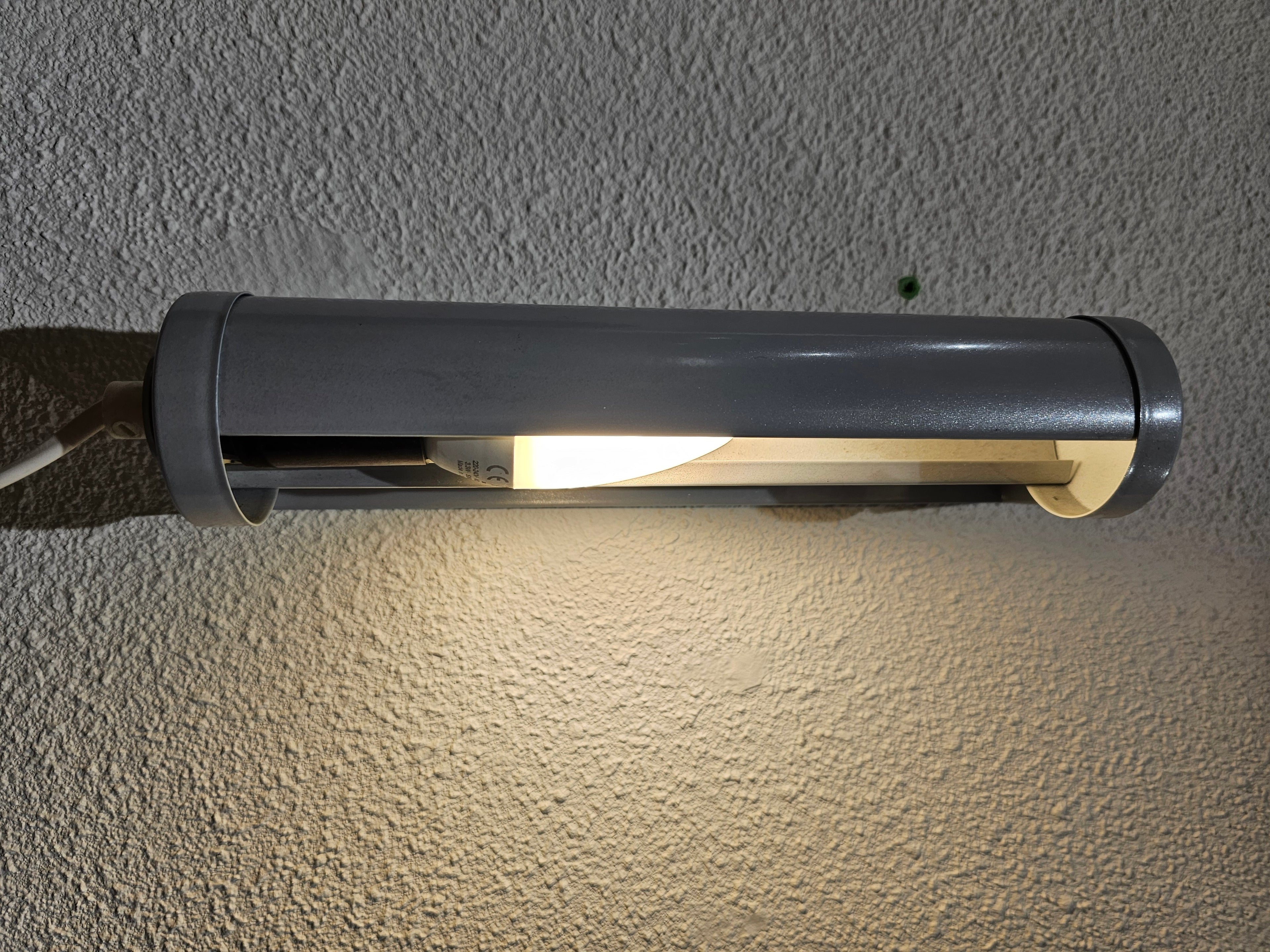 Stijlvol vintage grijs wandlampje