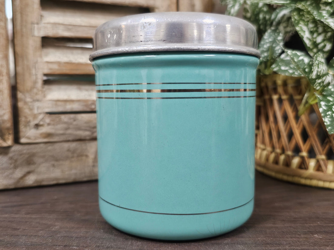 Emaille kleine voorraadbus "Kruiden"