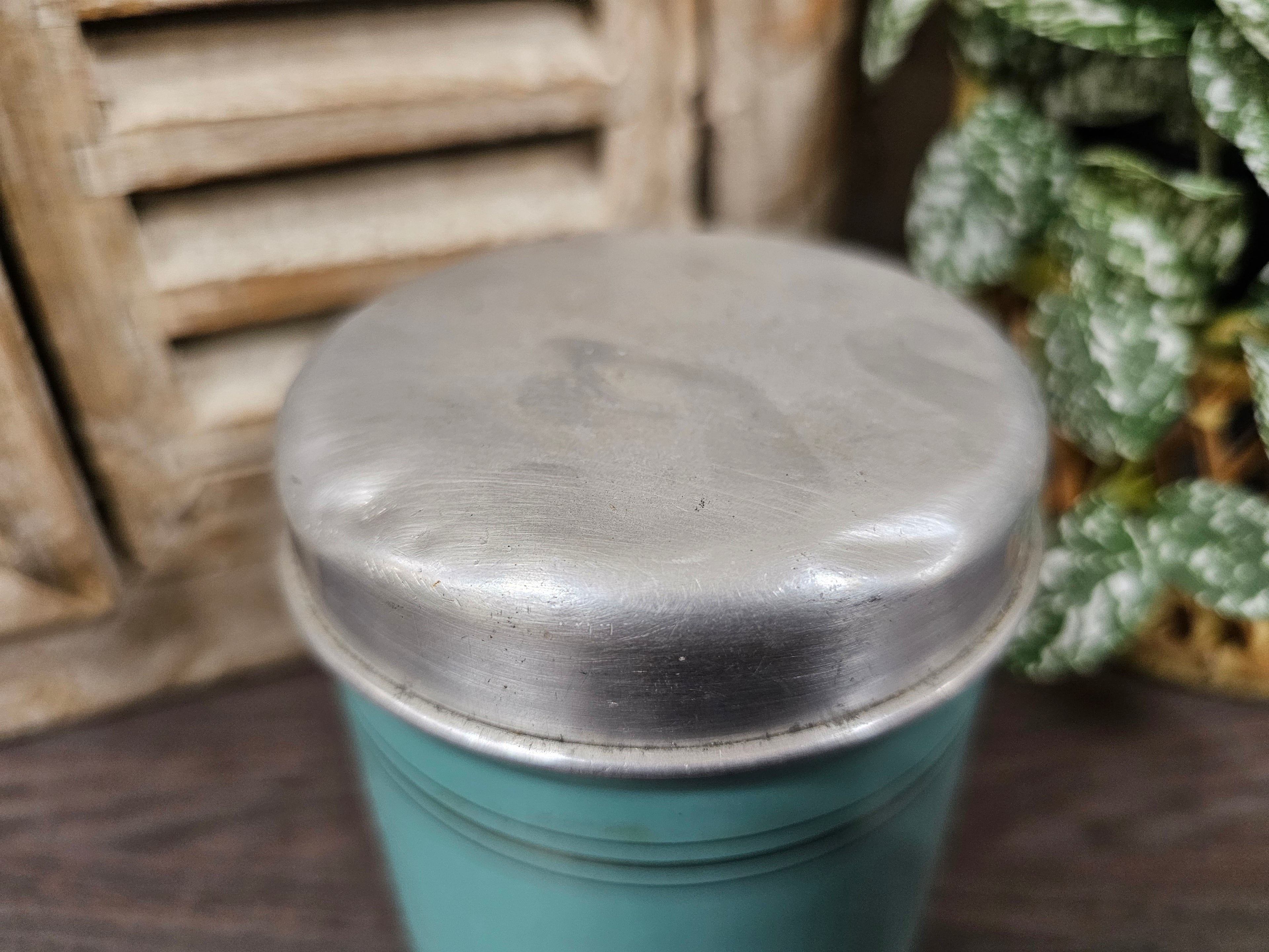 Emaille kleine voorraad pot "Foelie"