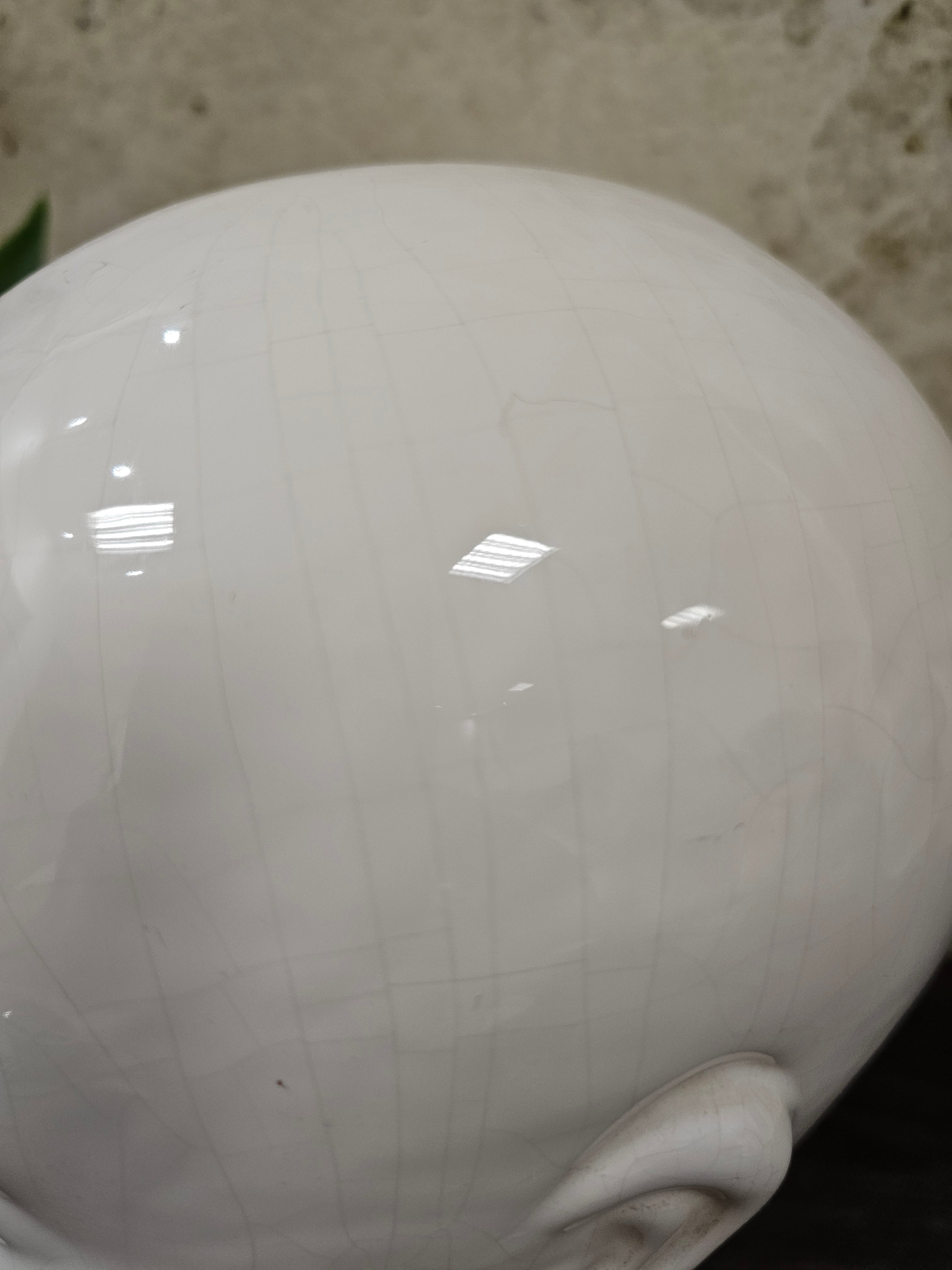 Wit vintage keramieken mannequin hoofd