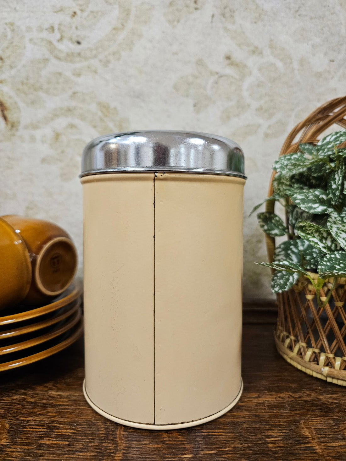 Brabantia cremekleur blik "thee"