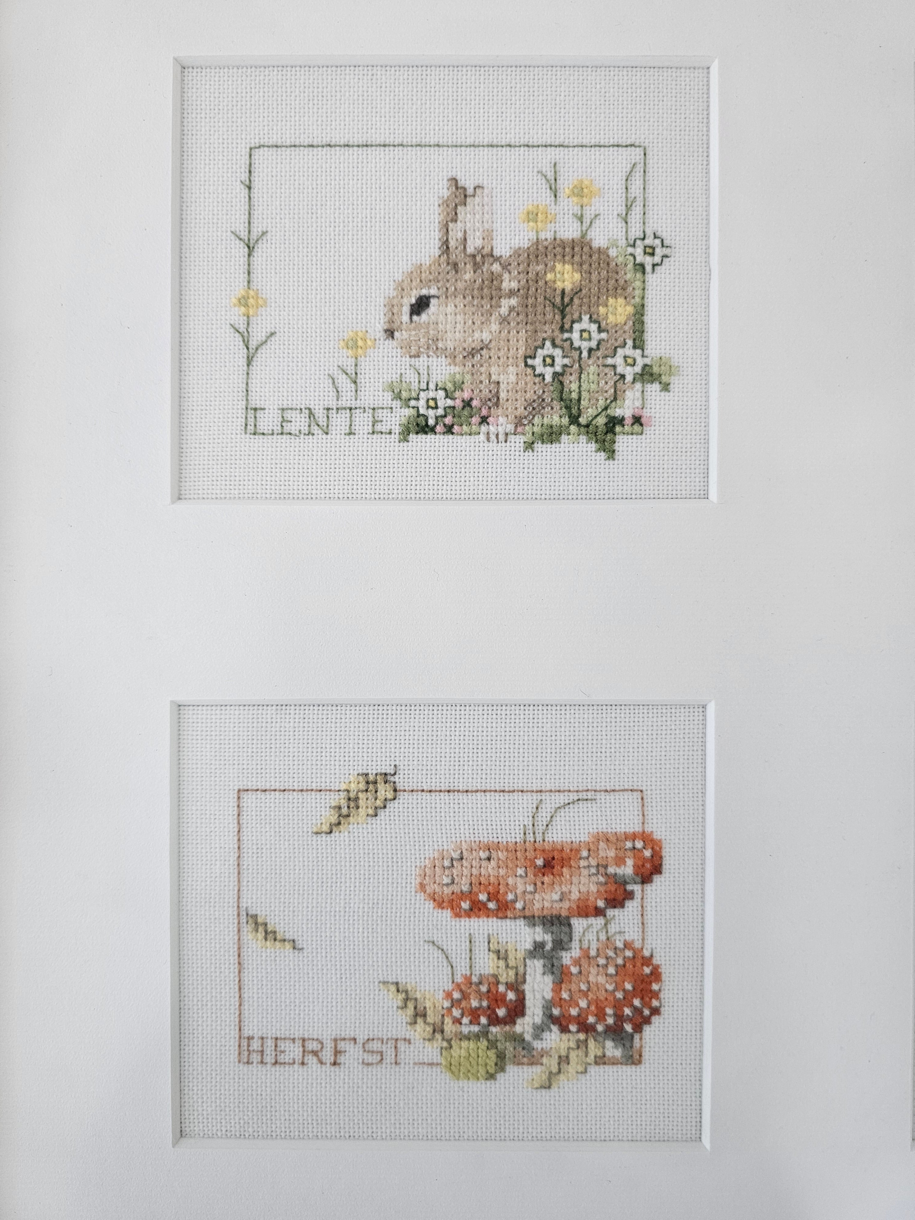 Marjolein Bastin 4 seizoenen geborduurd schilderij