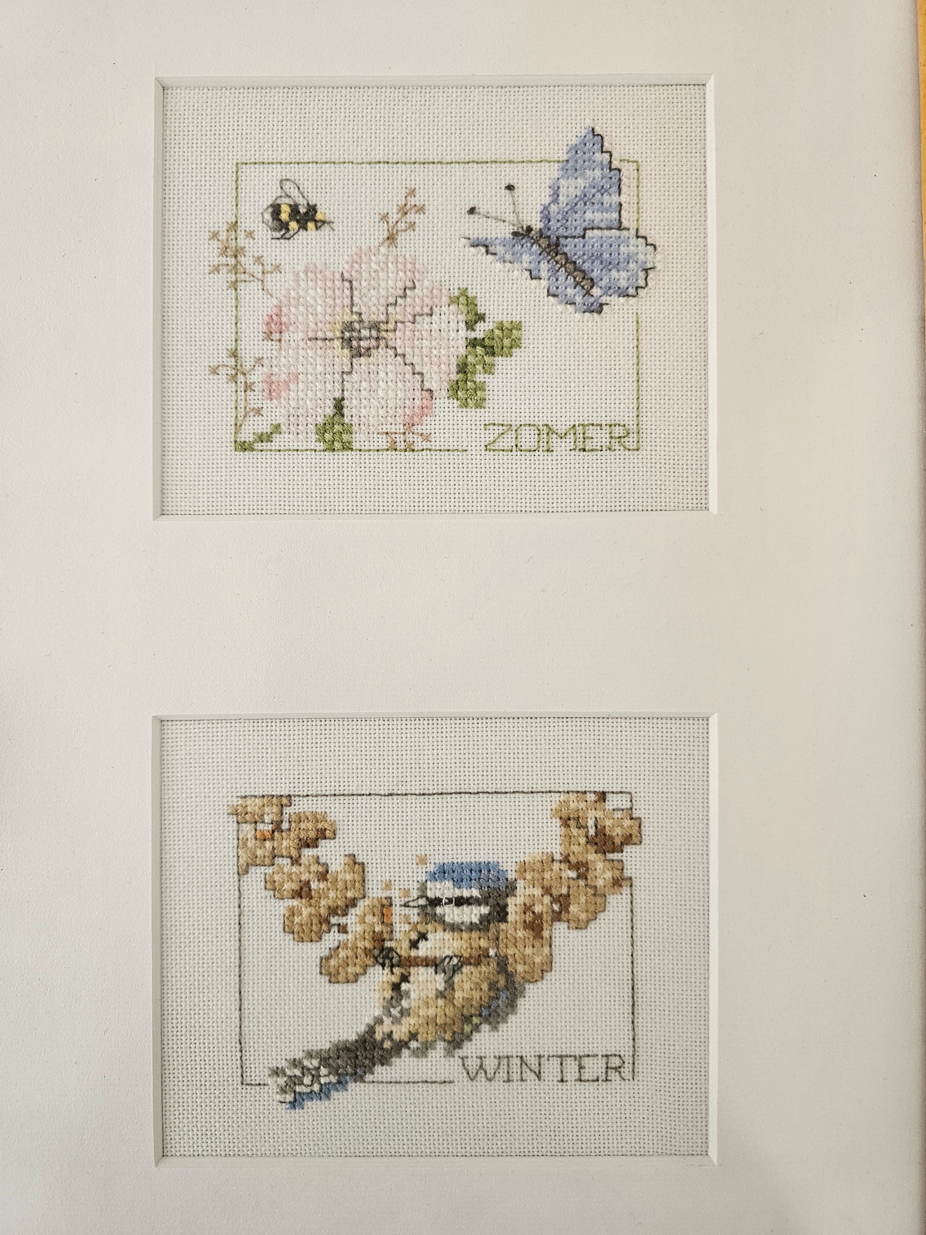 Marjolein Bastin 4 seizoenen geborduurd schilderij