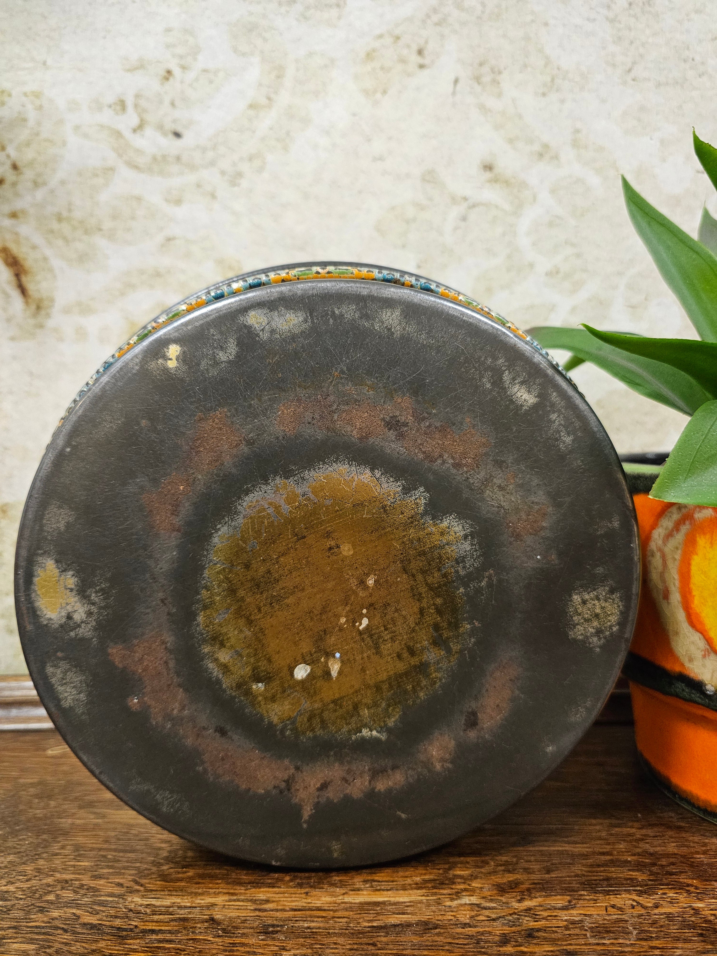 Mozaïek kraaltjes koektrommel blik