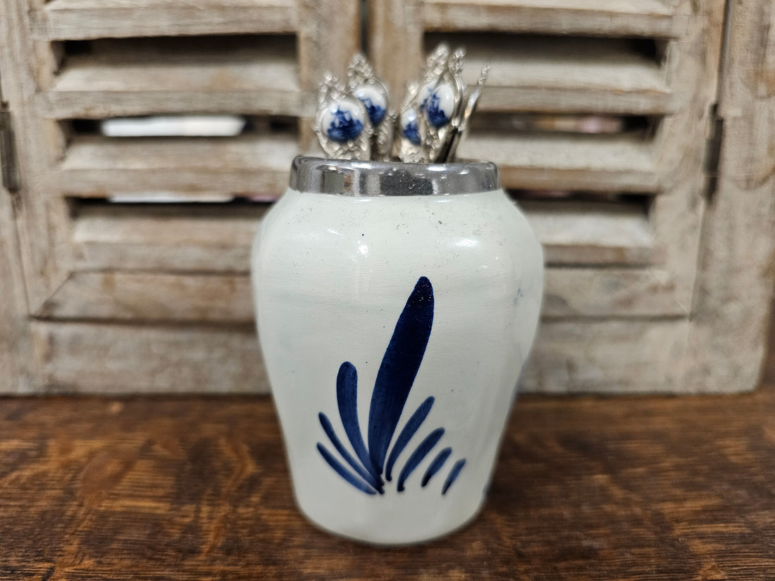 Lepelvaasje Delfts blauw Hollandse molen