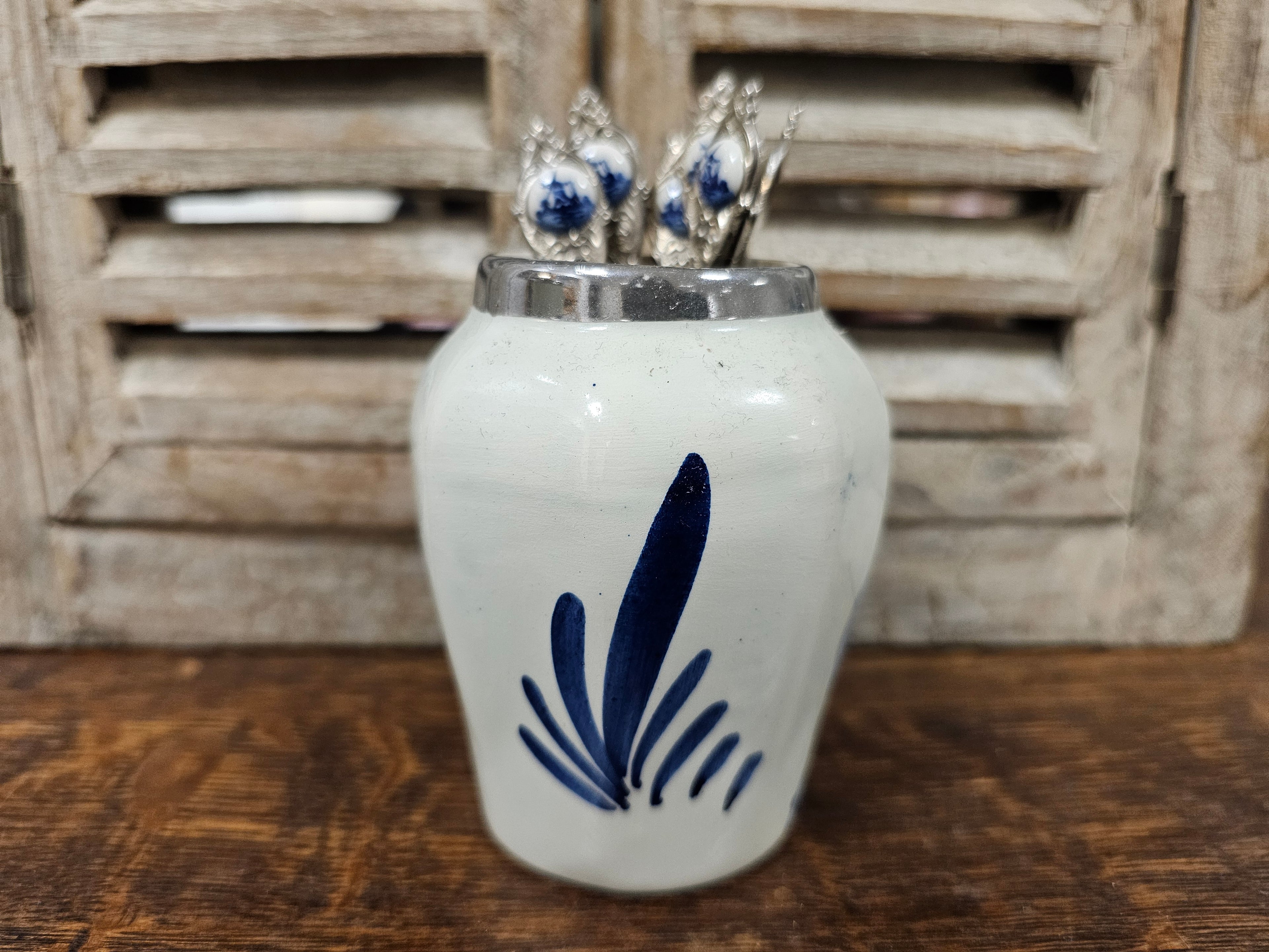 Lepelvaasje Delfts blauw Hollandse molen